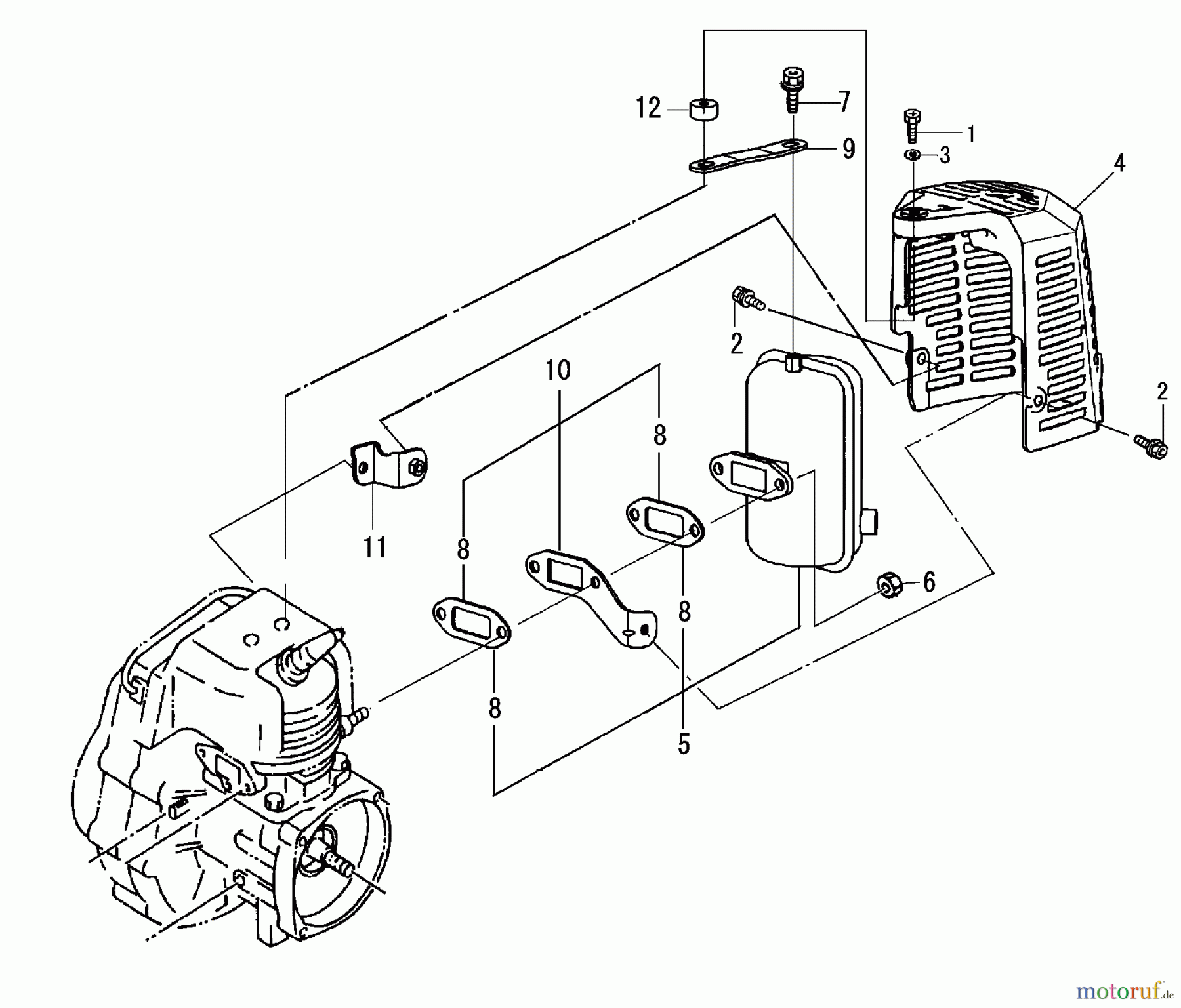  Tanaka Kantenschneider TLE-600 - Tanaka Walk-Behind Edger Muffler & Muffler Cover