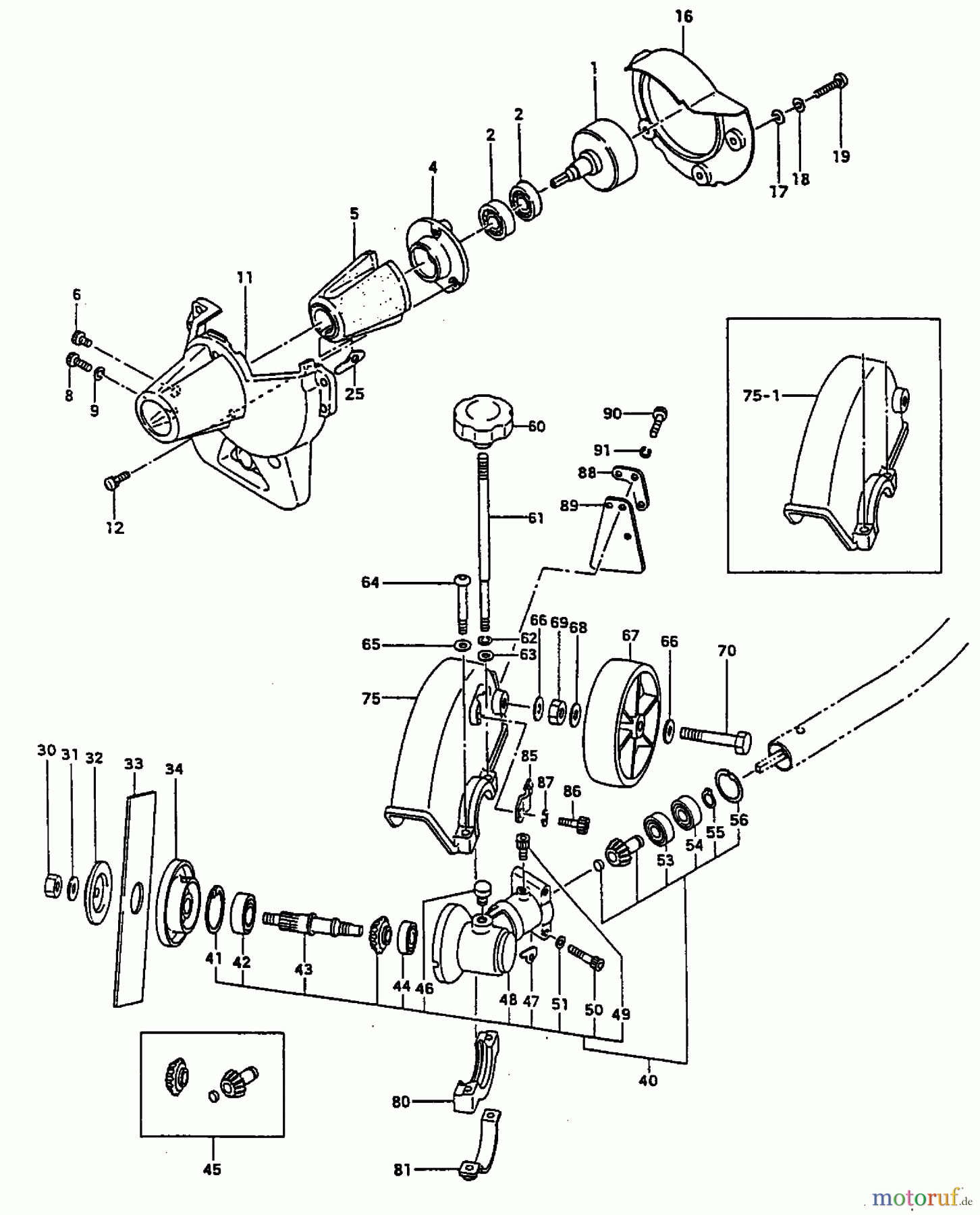 Tanaka Kantenschneider TPE-250 - Tanaka Portable Edger Clutch Case & Gear Case