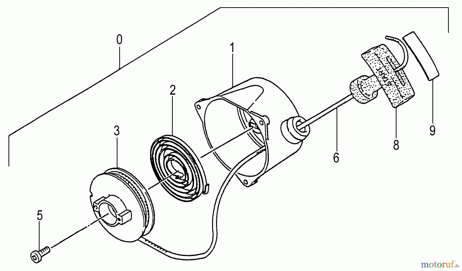  Tanaka Motoren TC-355 - Tanaka Utility / Scooter Engine Recoil Starter