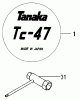 Tanaka TC-4700 - Utility / Scooter Engine Listas de piezas de repuesto y dibujos Decal & Tool