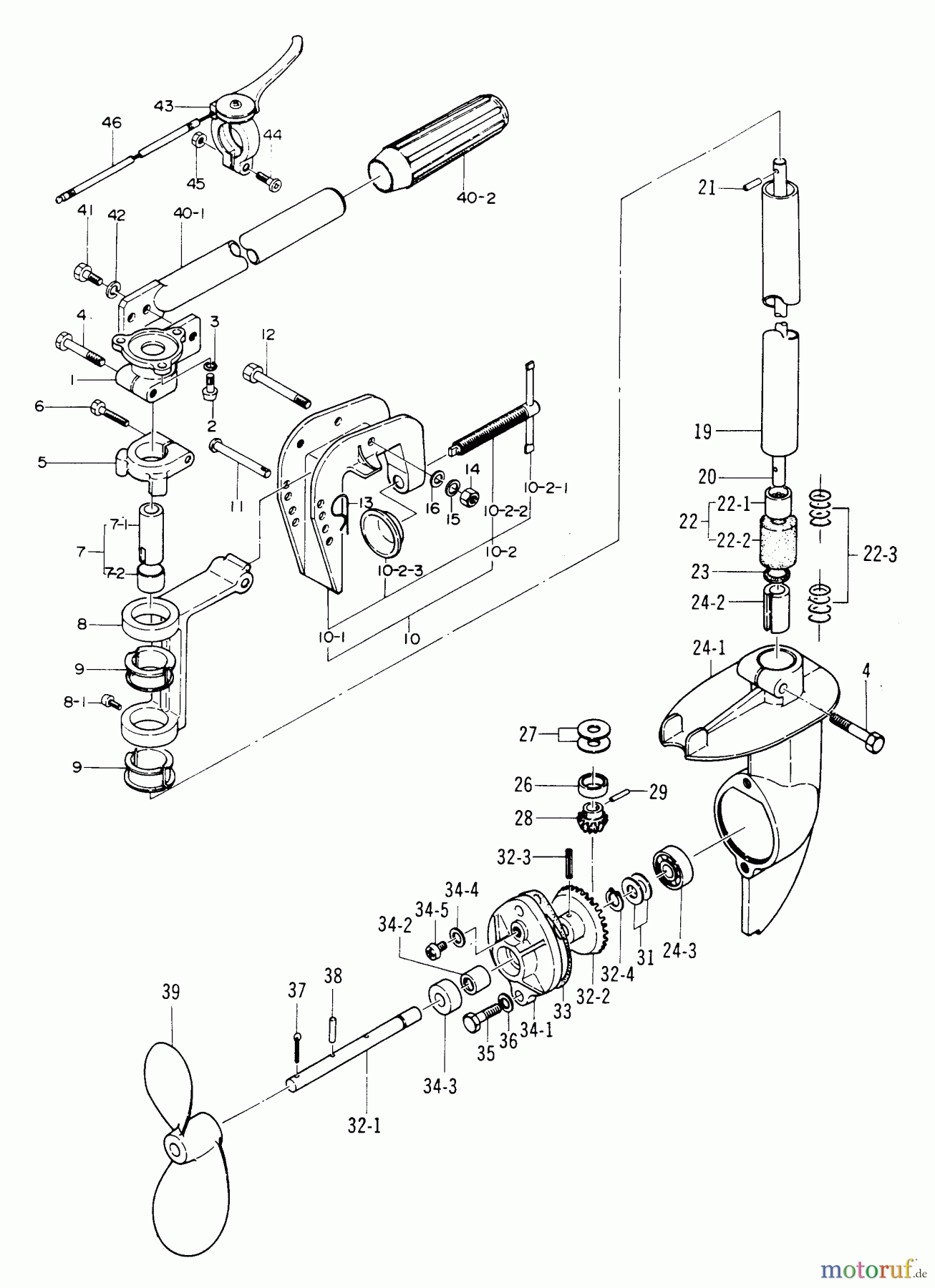  Tanaka Botsmotoren TOB-12B - Tanaka 1.2HP Outboard Motor Driveshaft