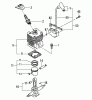 Tanaka HTD-2530PF - 30" Hedge Trimmer, Low Emission Listas de piezas de repuesto y dibujos Cylinder, Piston, Crankshaft, Ignition