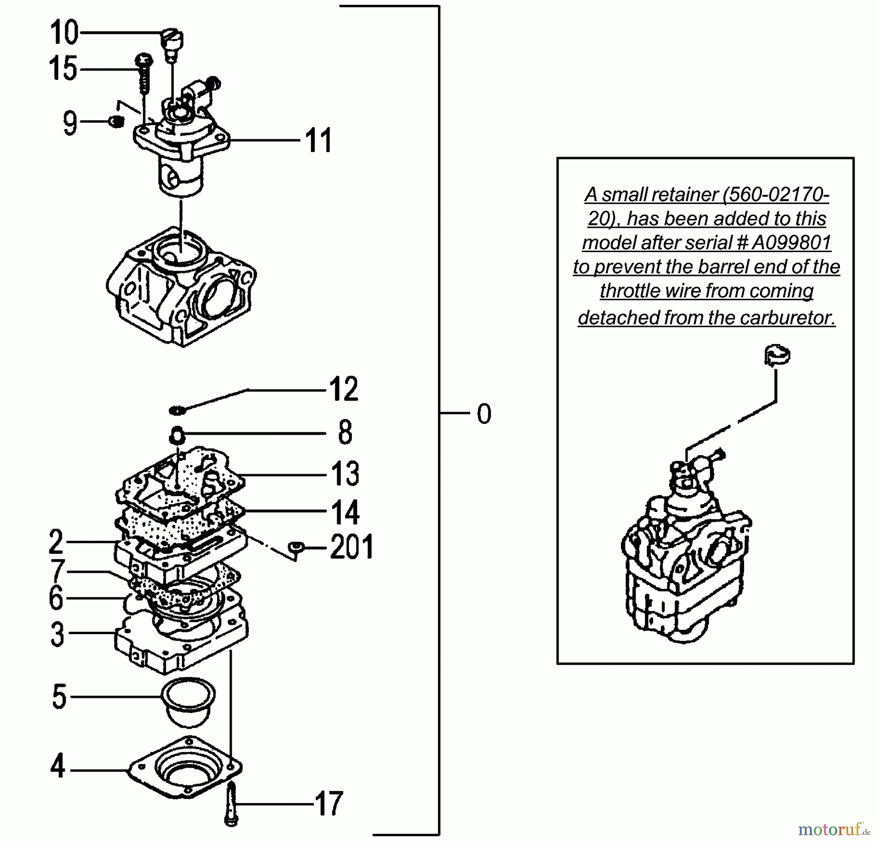  Tanaka Heckenscheeren THT-2000 - Tanaka Hedge Trimmer Carburetor