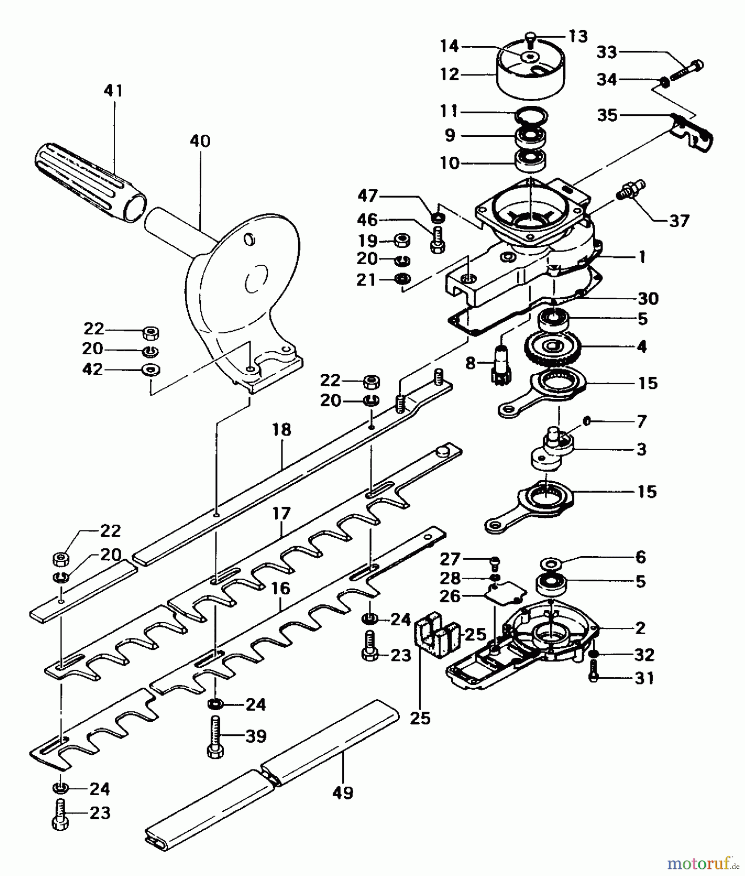 Tanaka Heckenscheeren THT212 Tanaka Hedge Trimmer Gear Case & Cutter