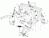 Toro 30544 (117/120) - 44" Side Discharge Mower, Groundsmaster 117/120, 1991 (100001-199999) Ersatzteile PARKING BRAKE & LIFT FRAME ASSEMBLY