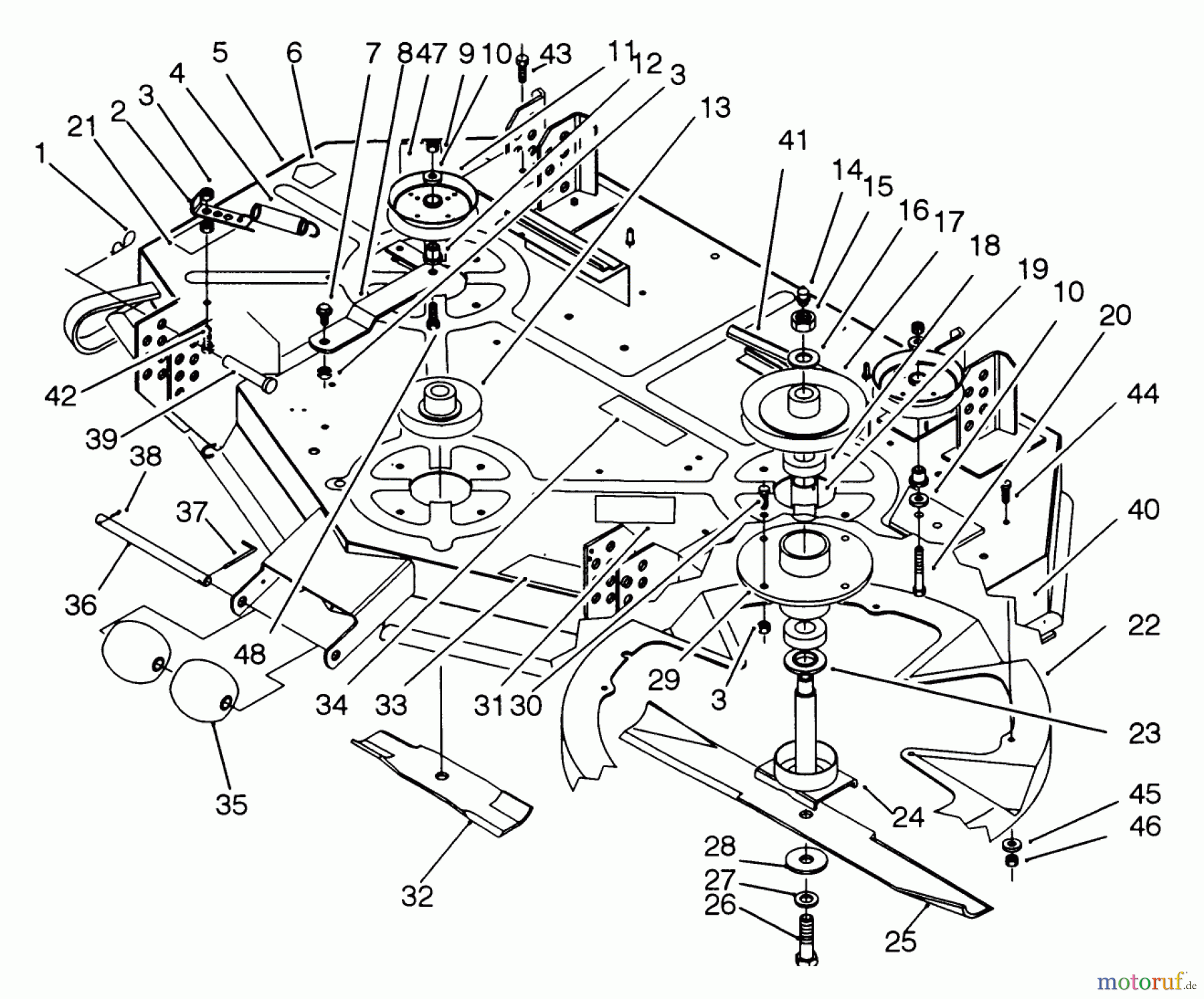  Toro Neu Mowers, Deck Assembly Only 30548 (118) - Toro 48