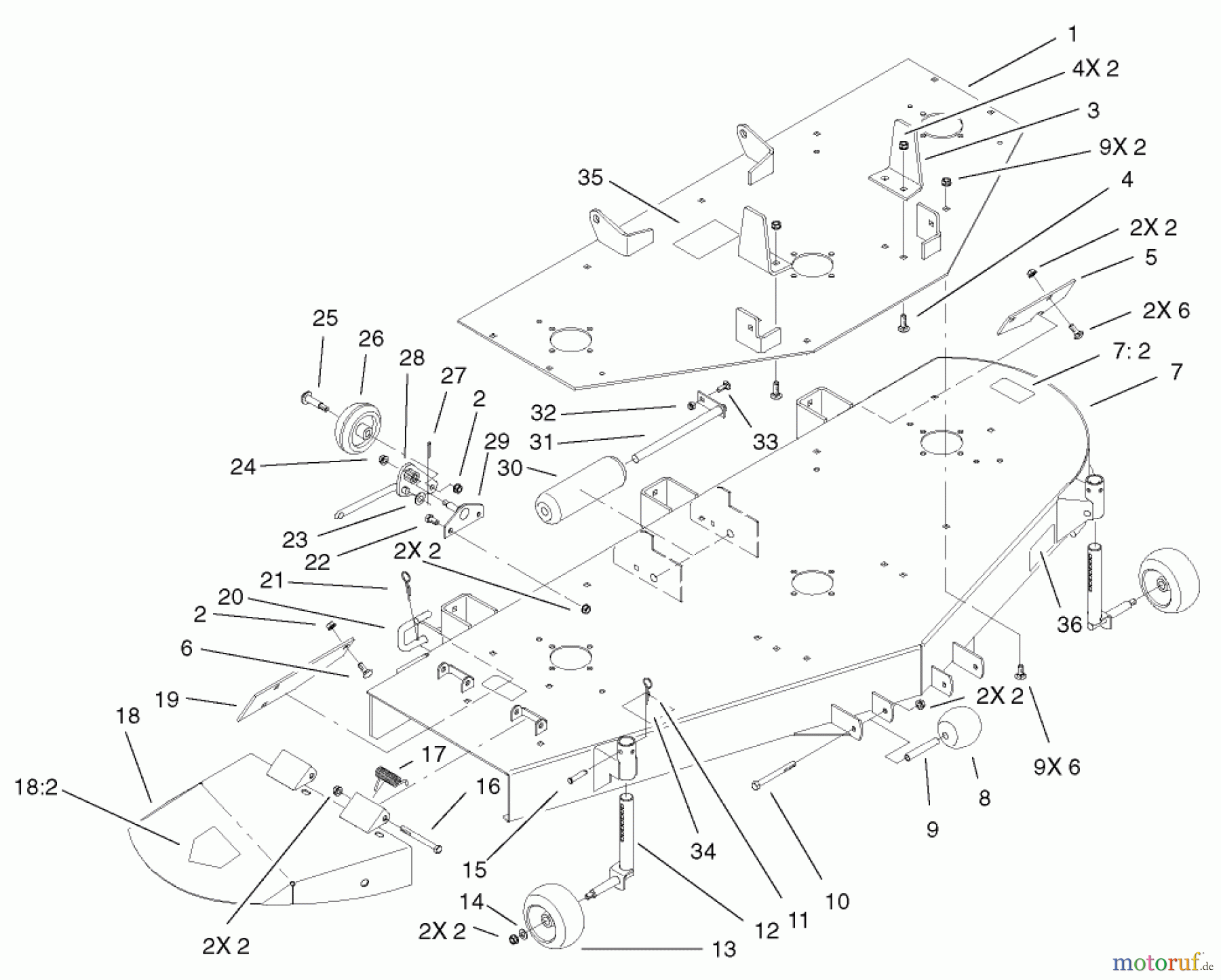  Toro Neu Mowers, Deck Assembly Only 78395 - Toro 60