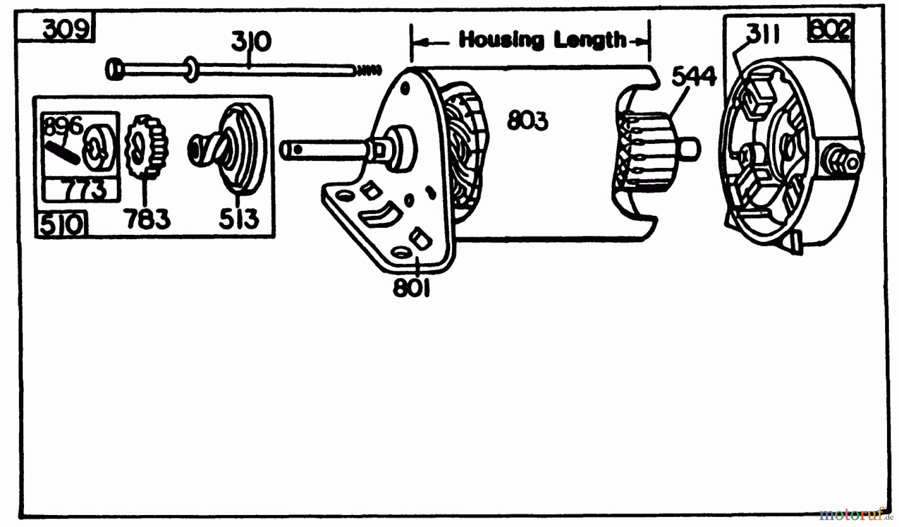  Toro Neu Mowers, Drive Unit Only 30103 - Toro Mid-Size Proline Gear Traction Unit, 12 hp, 1988 (8000001-8999999) ELECTRIC START KIT PART NO. 66-6130 (OPTIONAL) #3
