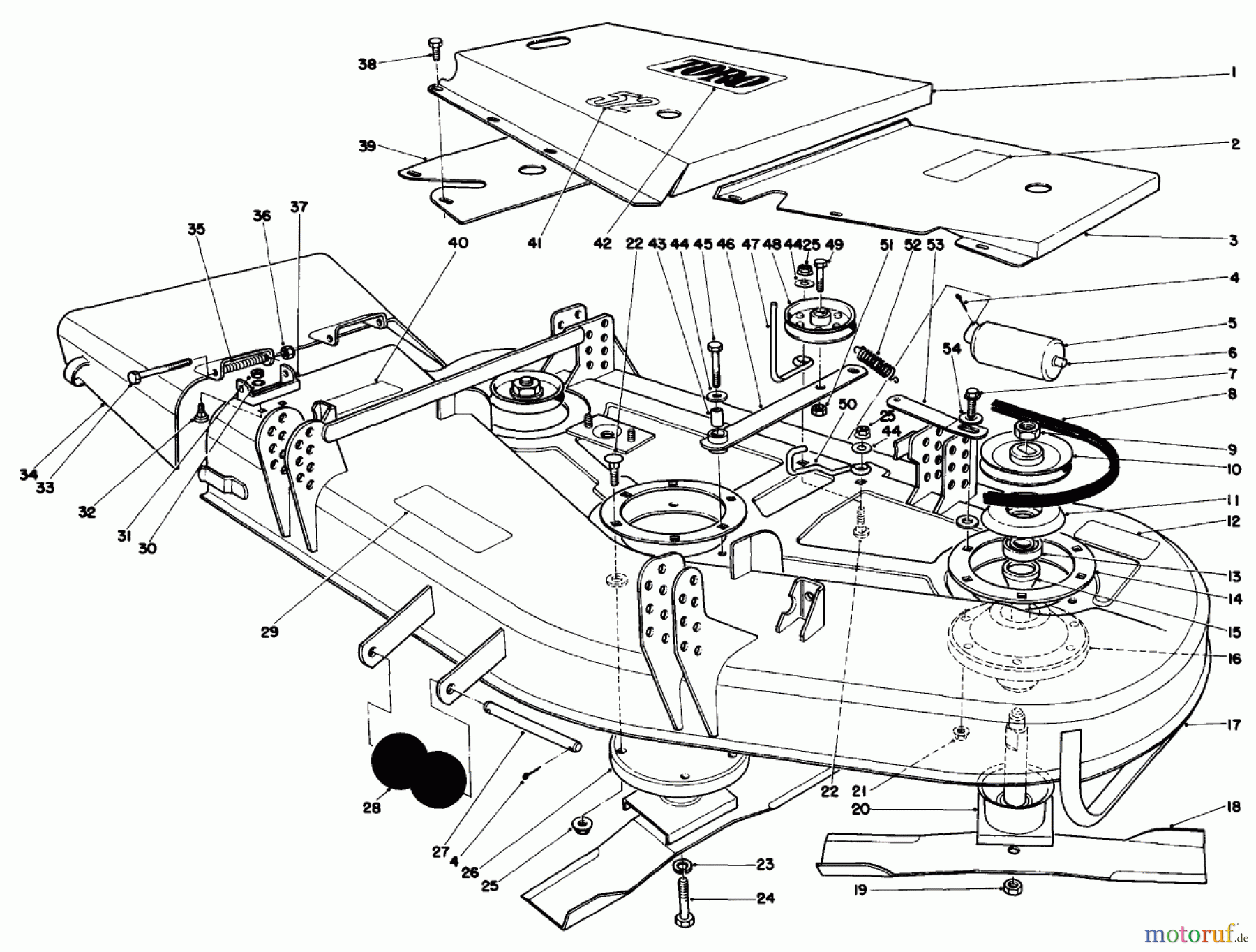  Toro Neu Mowers, Drive Unit Only 30111 - Toro Mid-Size Proline Gear Traction Unit, 11 hp, 1985 (5000001-5999999) 52