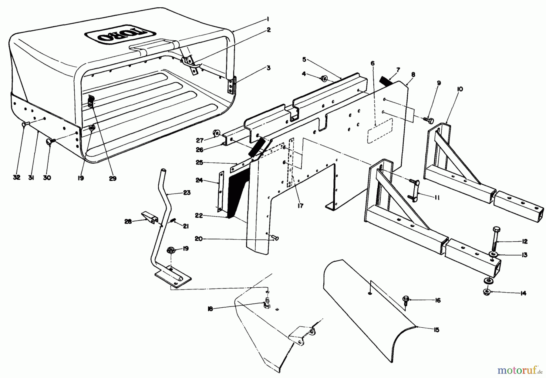  Toro Neu Mowers, Drive Unit Only 30111 - Toro Mid-Size Proline Gear Traction Unit, 11 hp, 1986 (6000001-6999999) 44
