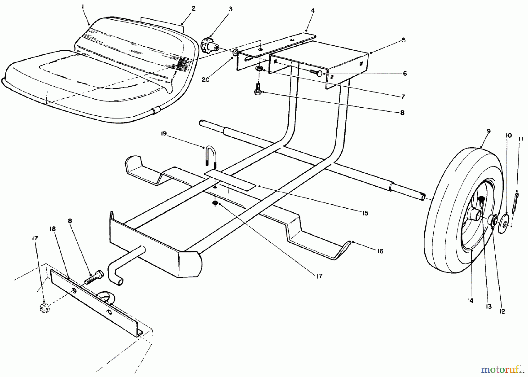Toro Neu Mowers, Drive Unit Only 30112 - Toro Mid-Size Proline Gear Traction Unit, 12.5 hp, 1990 (0000001-0999999) SULKY KIT MODEL NO. 30122 (OPTIONAL)