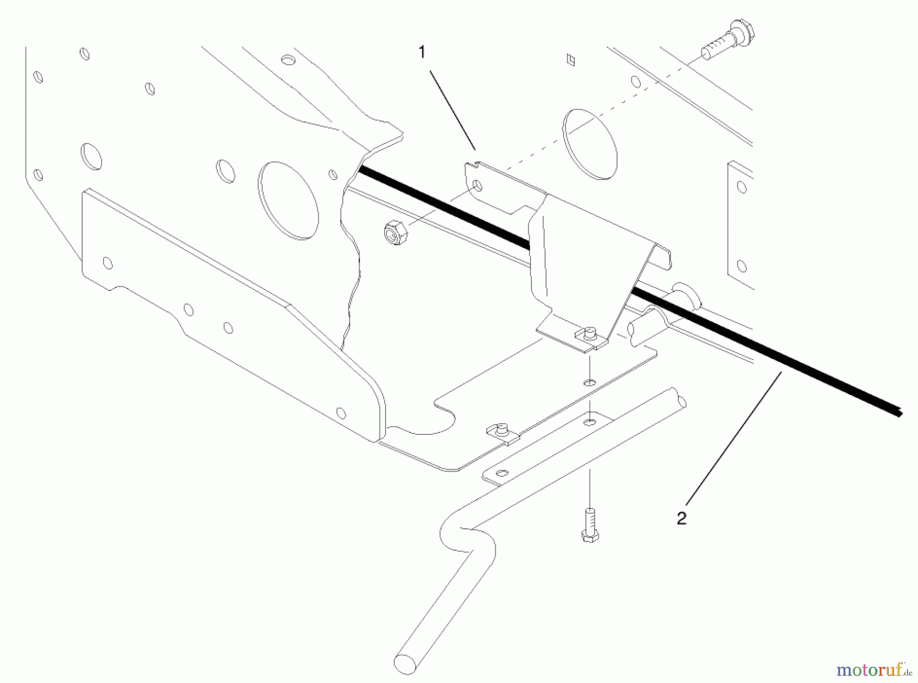 Toro Neu Accessories, Mower 100-1592 - Toro Lift Cable Kit, Clevis Hitch CABLE GUIDE ASSEMBLY