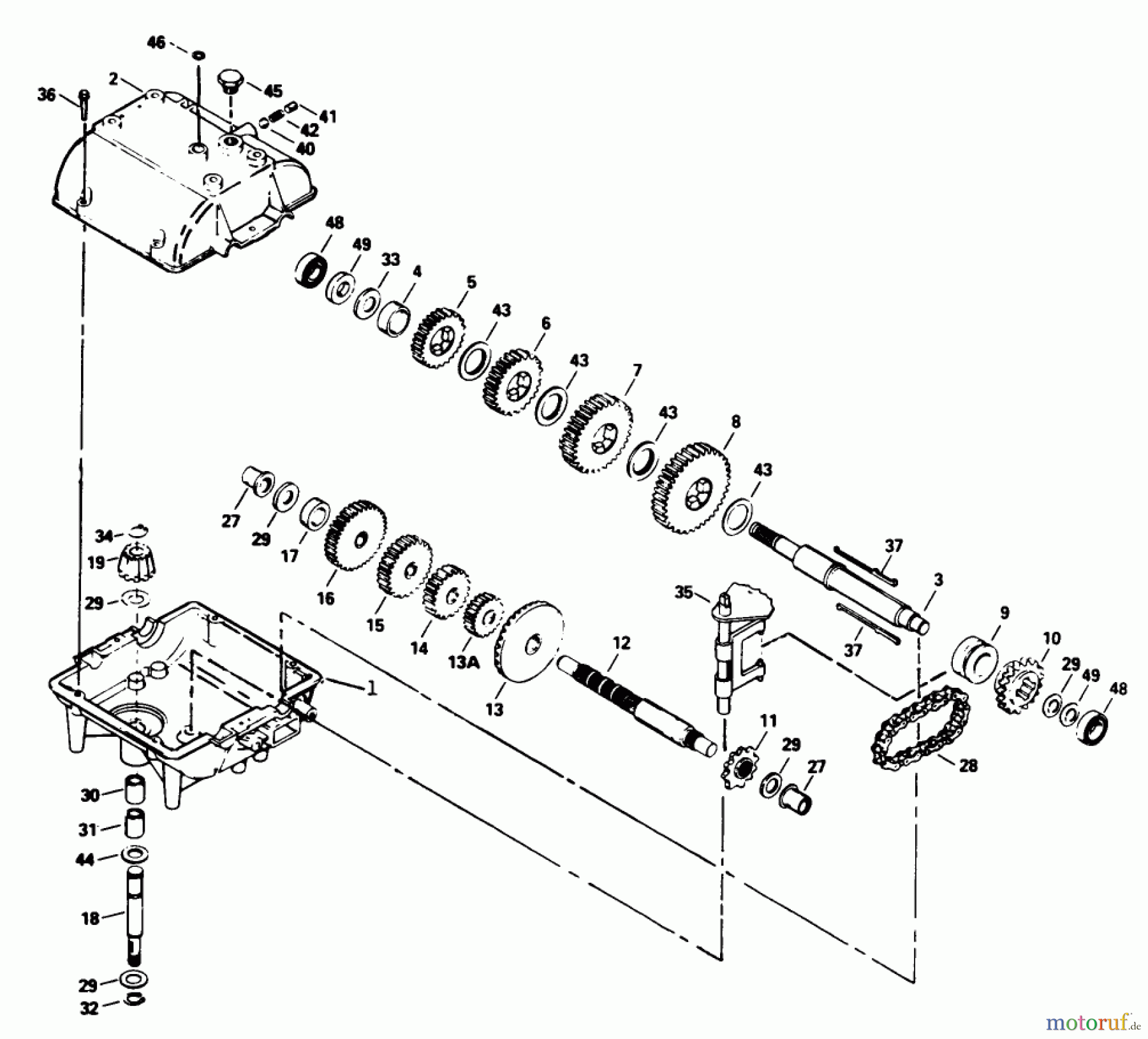  Toro Neu Mowers, Drive Unit Only 30175 - Toro Mid-Size Proline Gear Traction Unit, 14 hp, 1991 (10000001-19999999) PEERLESS TRANSMISSION MODEL NO. 700-039