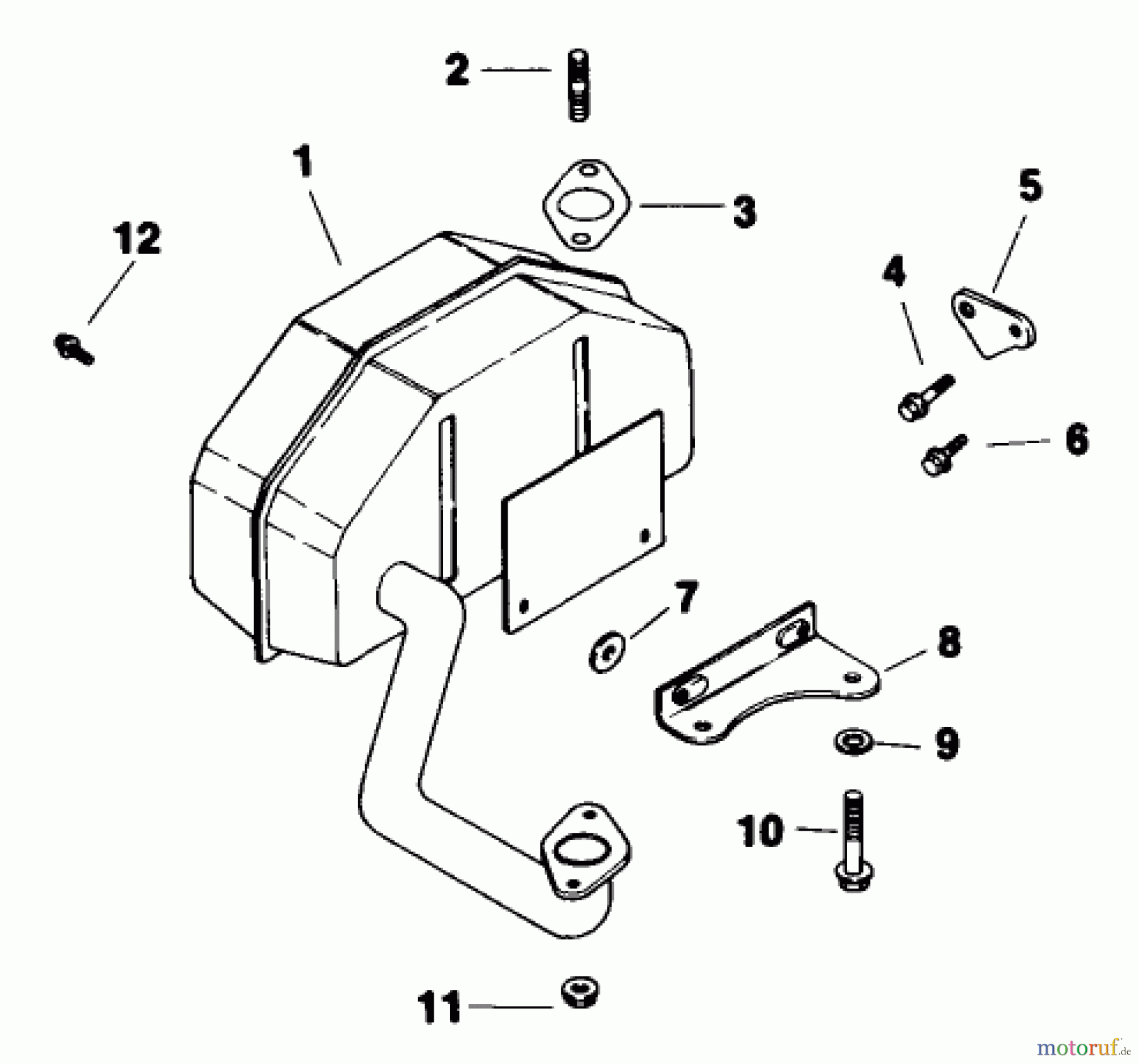  Toro Neu Mowers, Drive Unit Only 30175 - Toro Mid-Size Proline Gear Traction Unit, 14 hp, 1992 (20000001-29999999) EXHAUST-ENGINE KOHLER MODEL NO. CV14 T-1412