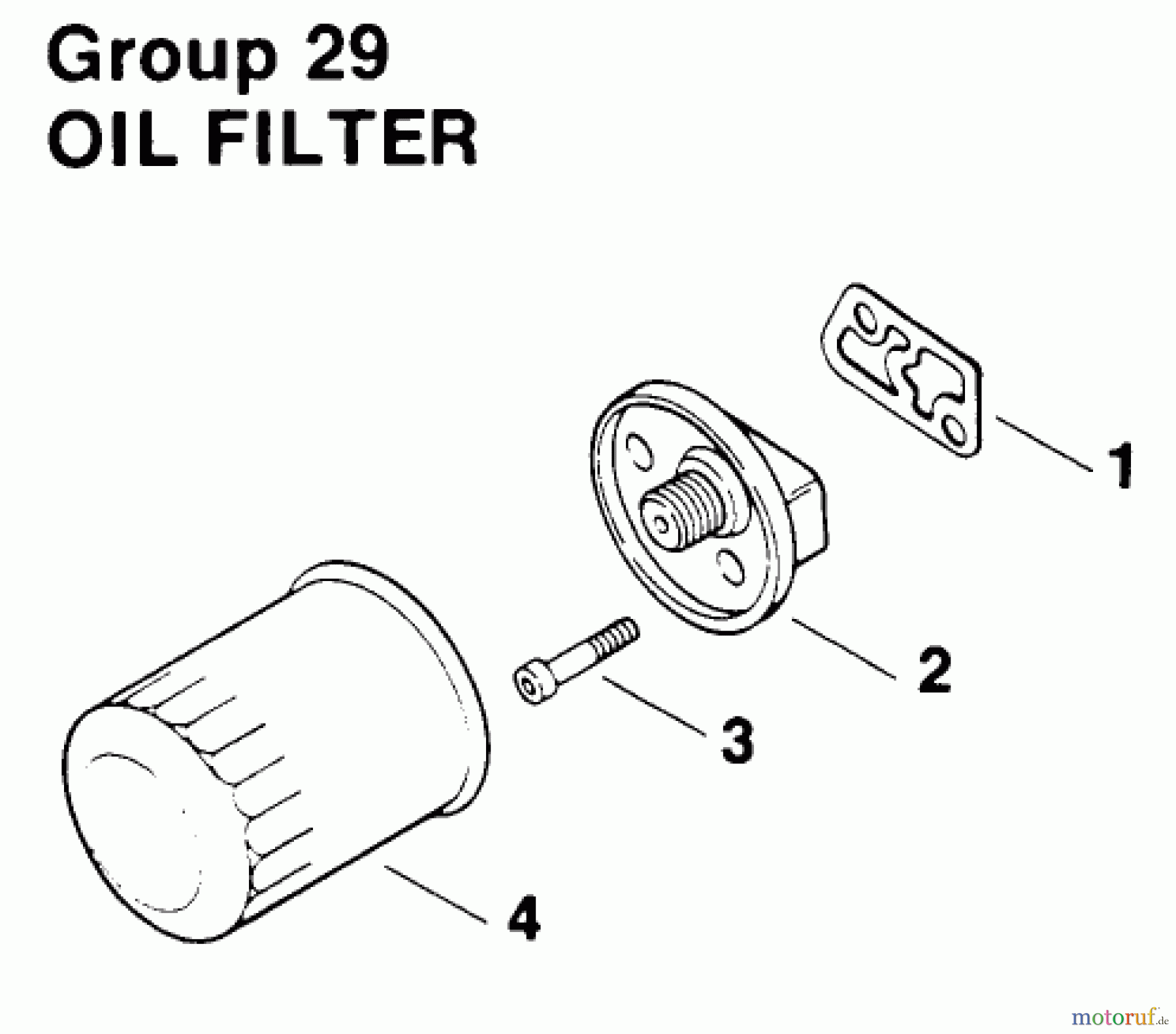  Toro Neu Mowers, Drive Unit Only 30180 - Toro Mid-Size Proline Gear Traction Unit, 16 hp, 1994 (490731-499999) OIL FILTER-ENGINE KOHLER MODEL NO. MV16S-TYPE PS56519