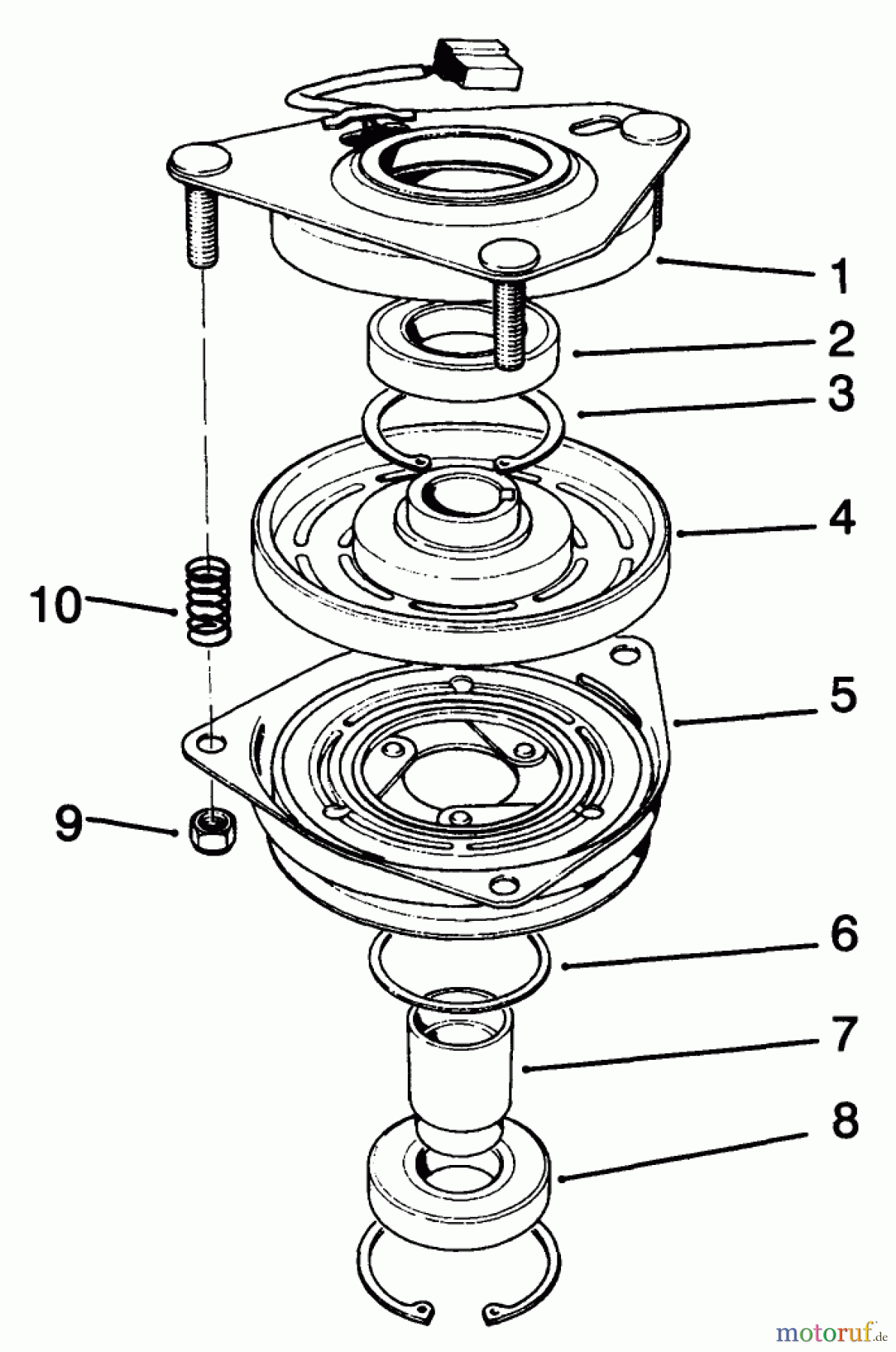  Toro Neu Mowers, Drive Unit Only 30185 - Toro Mid-Size Proline Hydro Traction Unit, 14 hp, 1994 (49000001-49999999) CLUTCH ASSEMBLY NO. 54-3200