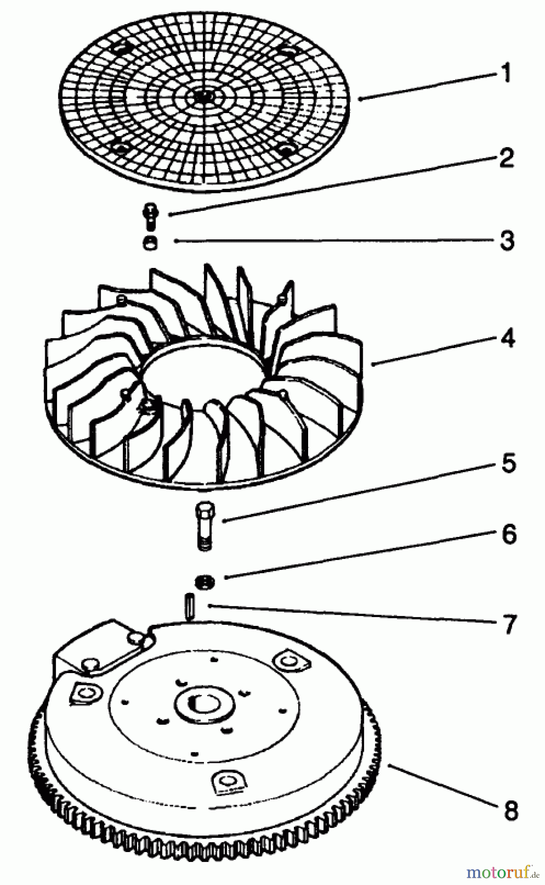 Toro Neu Mowers, Drive Unit Only 30190 - Toro Mid-Size Proline Hydro Traction Unit, 18 hp, 1991 (10000001-19999999) FLYWHEEL-KOHLER ENGINE MODEL NO. MV18S-TYPE 58543
