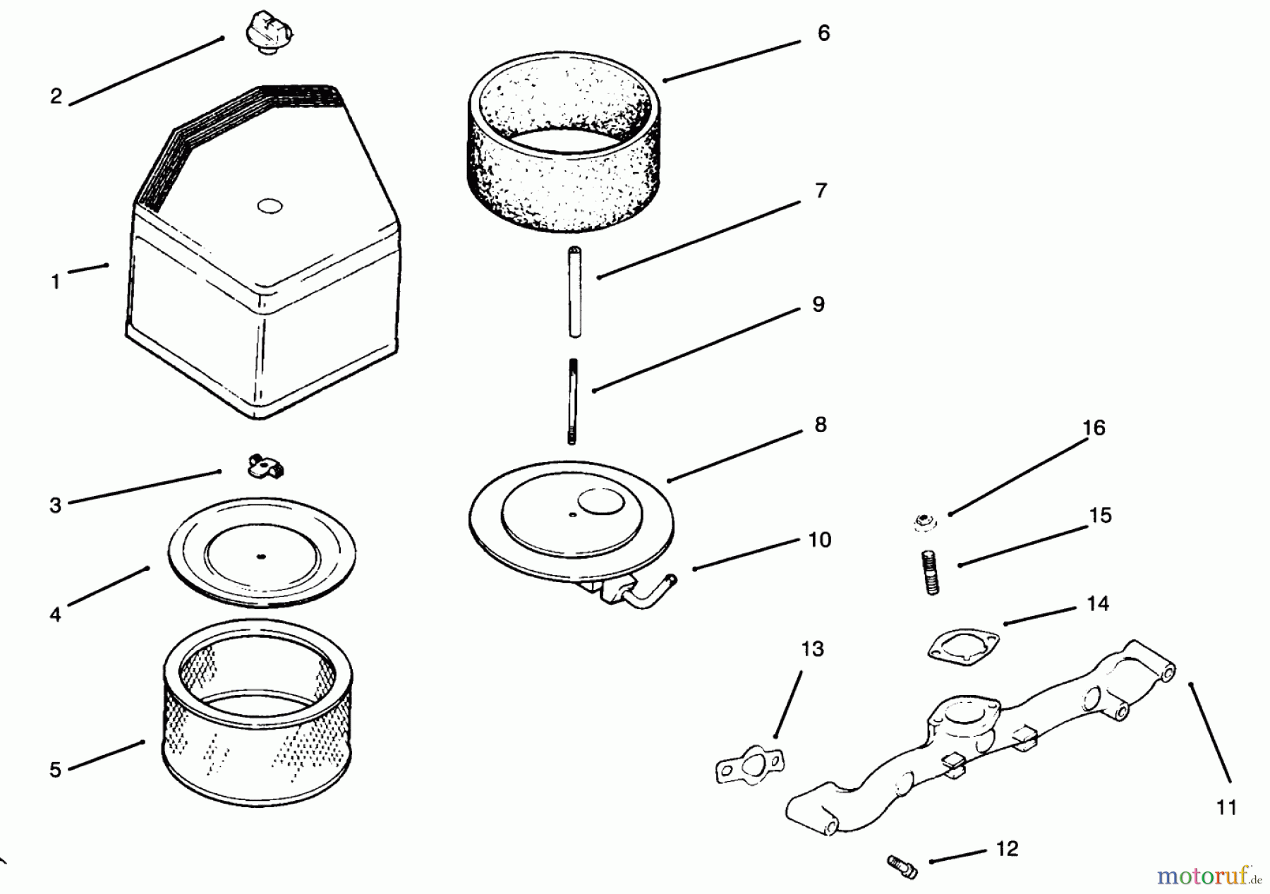  Toro Neu Mowers, Drive Unit Only 30191 - Toro Mid-Size Proline Hydro Traction Unit, 20 hp, 1995 (590001-599999) AIR CLEANER/FILTRATION