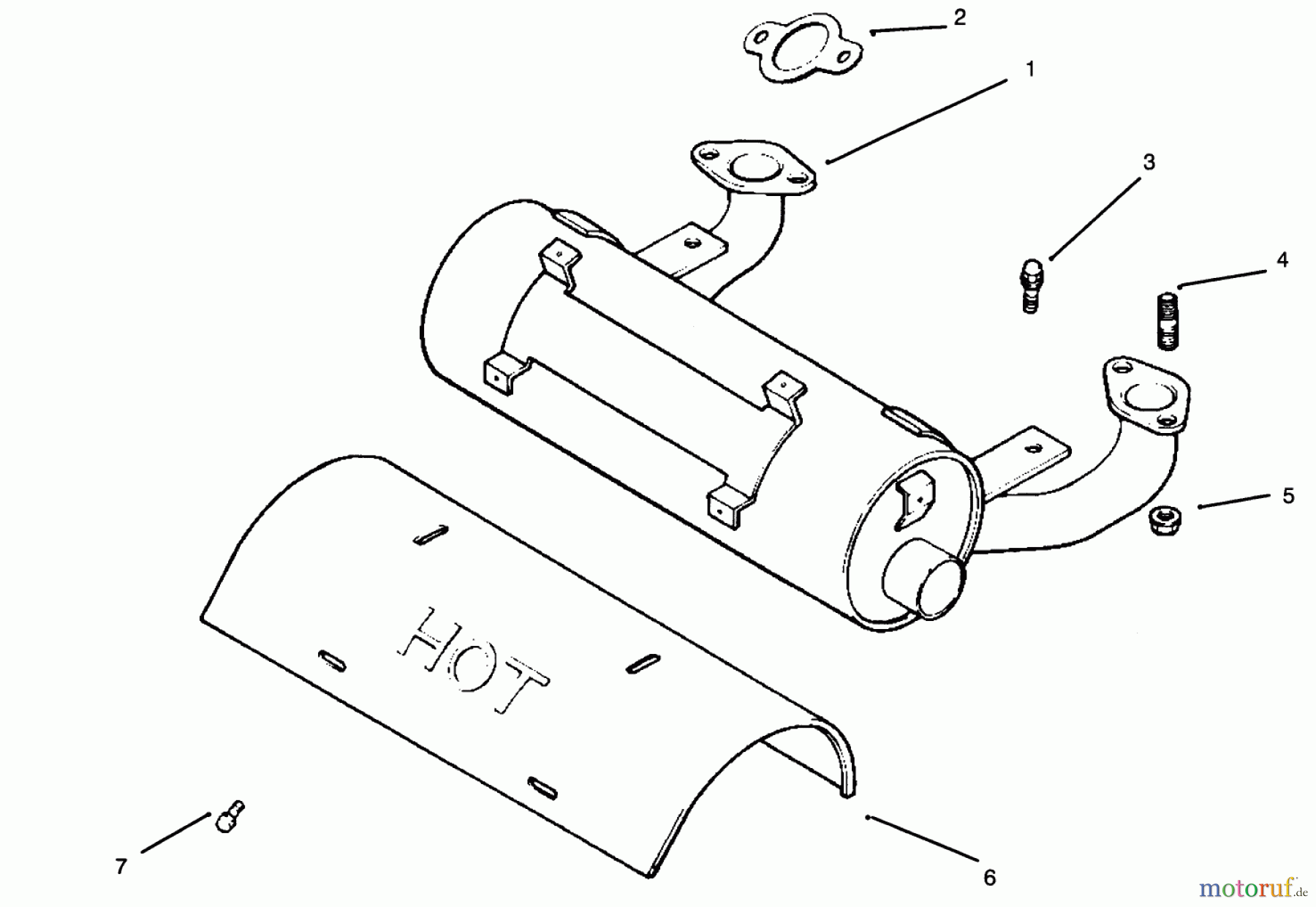  Toro Neu Mowers, Drive Unit Only 30191 - Toro Mid-Size Proline Hydro Traction Unit, 20 hp, 1995 (590001-599999) EXHAUST