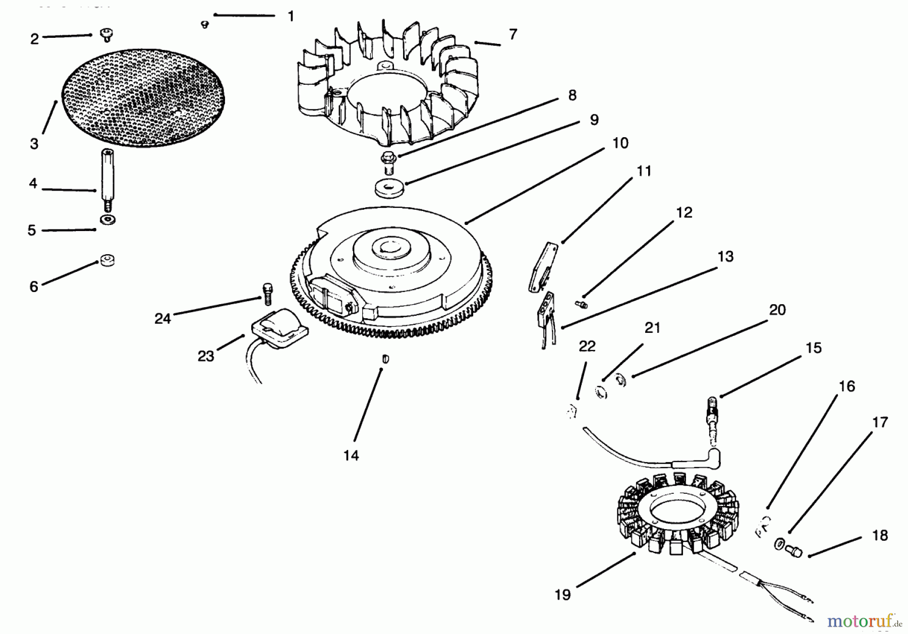 Toro Neu Mowers, Drive Unit Only 30191 - Toro Mid-Size Proline Hydro Traction Unit, 20 hp, 1995 (590001-599999) IGNITION/ELECTRICAL
