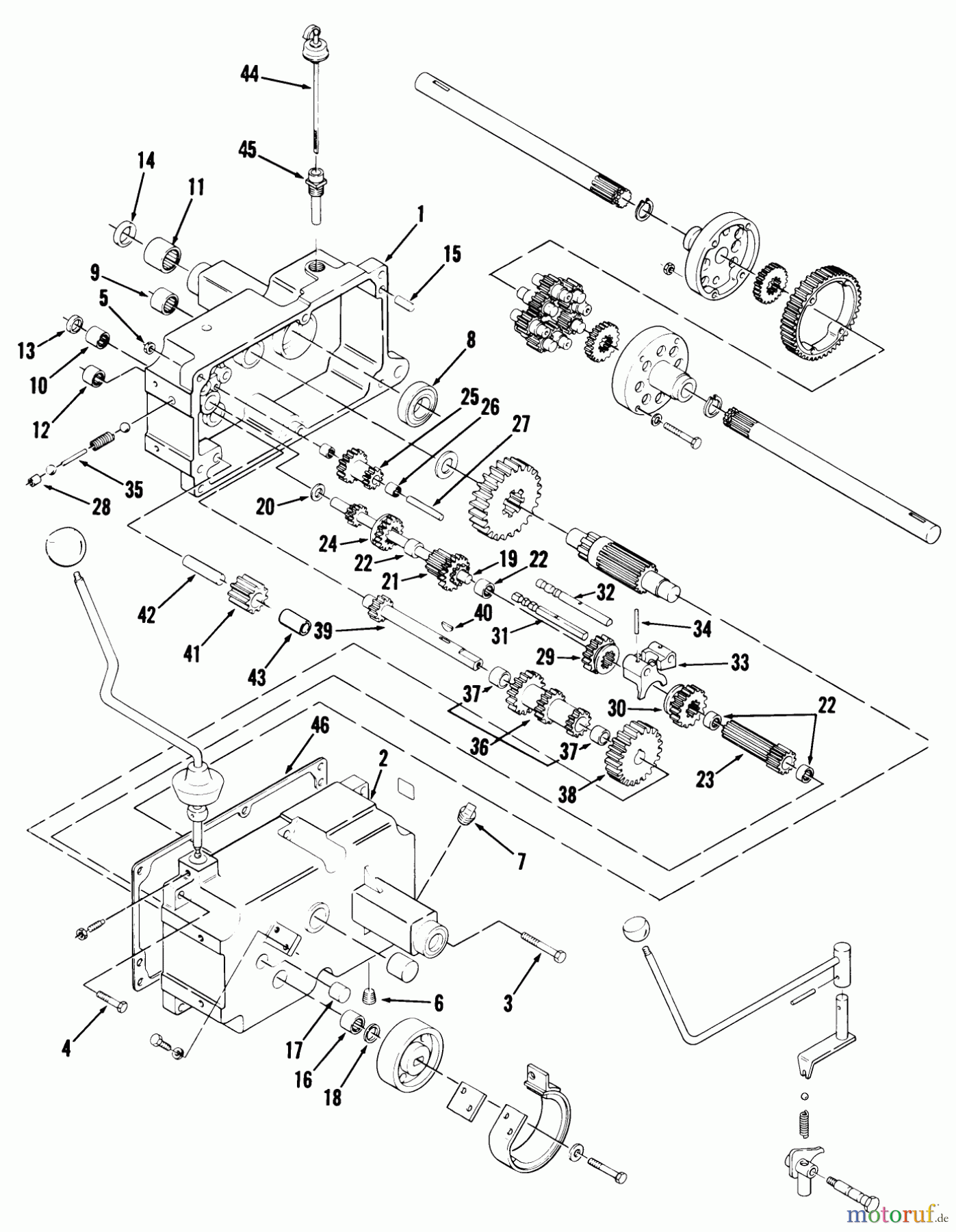  Toro Neu Mowers, Lawn & Garden Tractor Seite 1 01-12KS01 (C-125) - Toro C-125 Automatic Tractor, 1980 MECHANICAL TRANSMISSION-8 SPEED #1