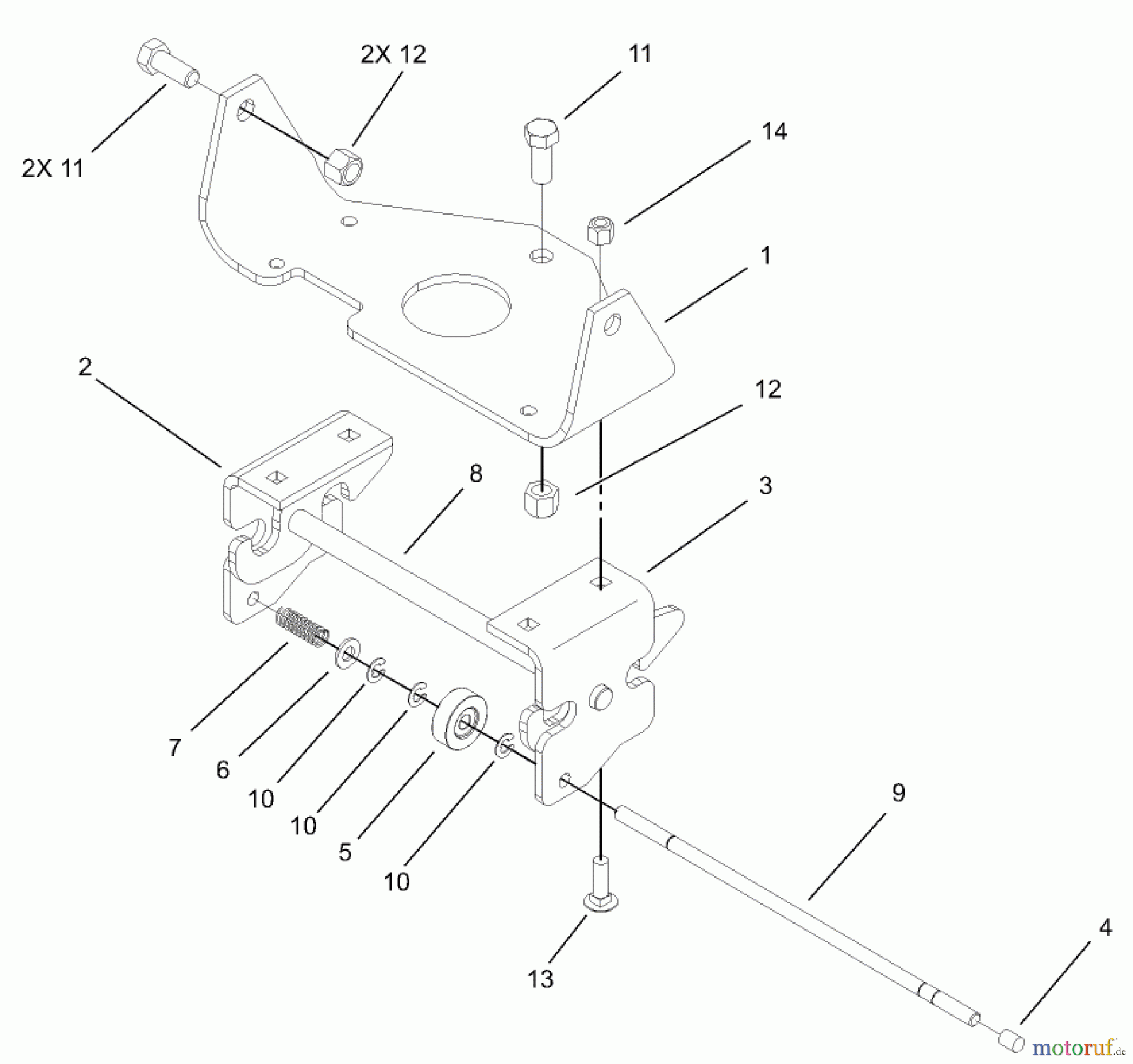  Toro Neu Accessories, Mower 106-5694 - Toro Rear Attach-A-Matic Kit, XT Series Garden Tractors REAR ATTACH-A-MATIC KIT ASSEMBLY