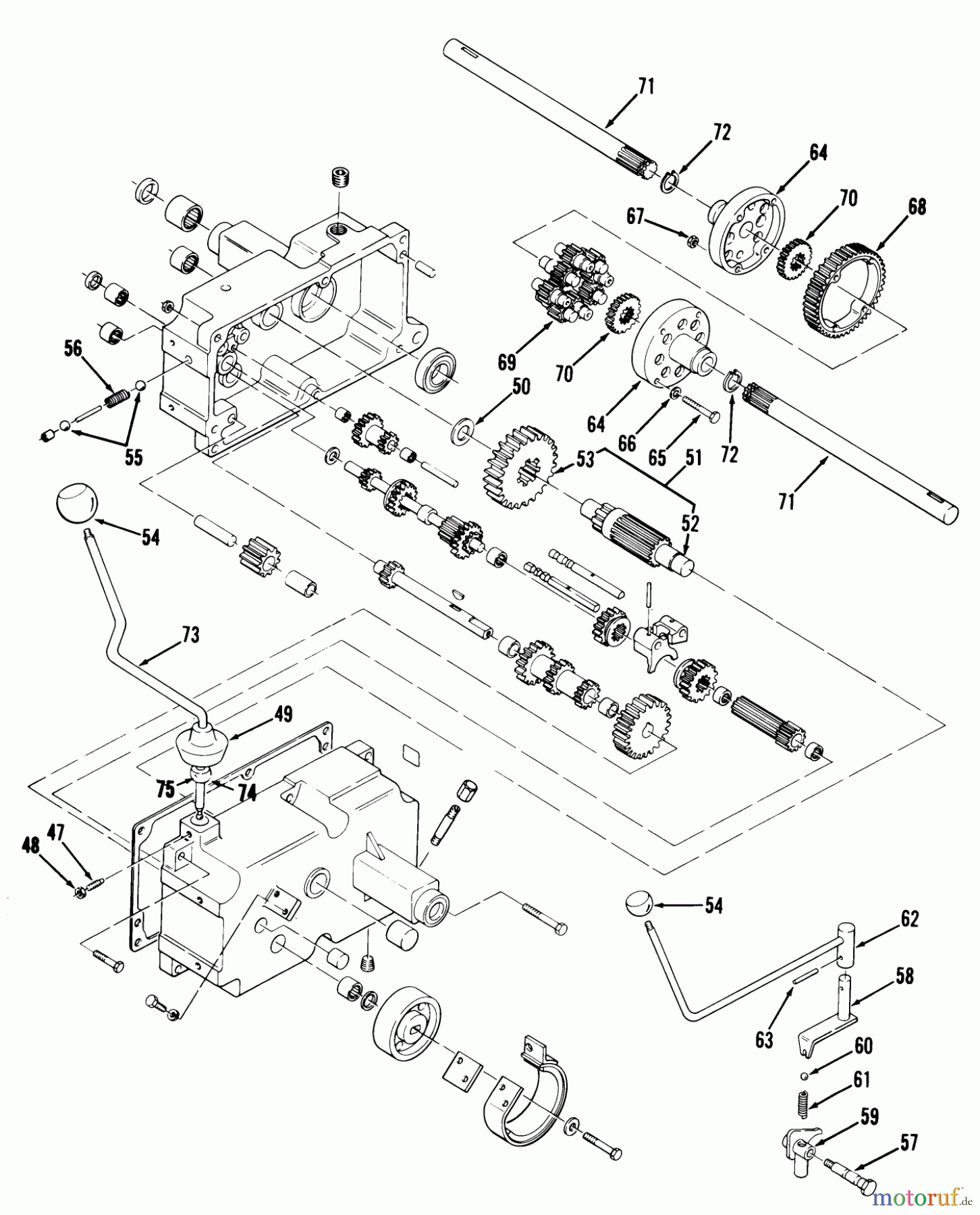  Toro Neu Mowers, Lawn & Garden Tractor Seite 1 01-14E801 (E-141) - Toro E-141 8-Speed Tractor, 1983 MECHANICAL TRANSMISSION-8 SPEED #2