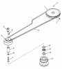 Toro 02-11BH01 (SB-371) - SB-371 3-Speed Lawn Tractor, 1982 Ersatzteile DRIVE BELT AND PULLEYS