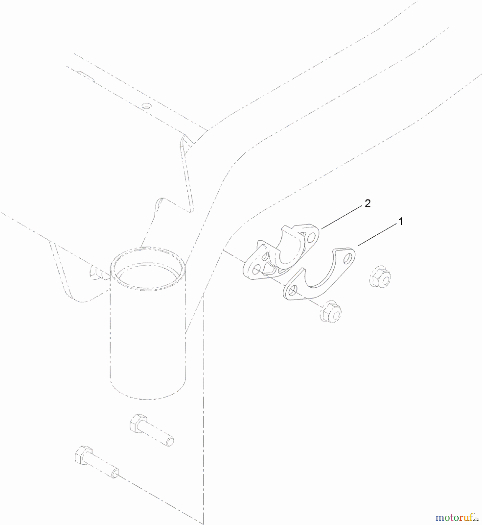 Toro Neu Accessories, Mower 121-5747 - Toro Deck Hanger Kit, 2011 and Before TITAN ZX/MX Series Zero-Turn-Radius Riding Mower DECK HANGER KIT ASSEMBLY NO. 121-5747