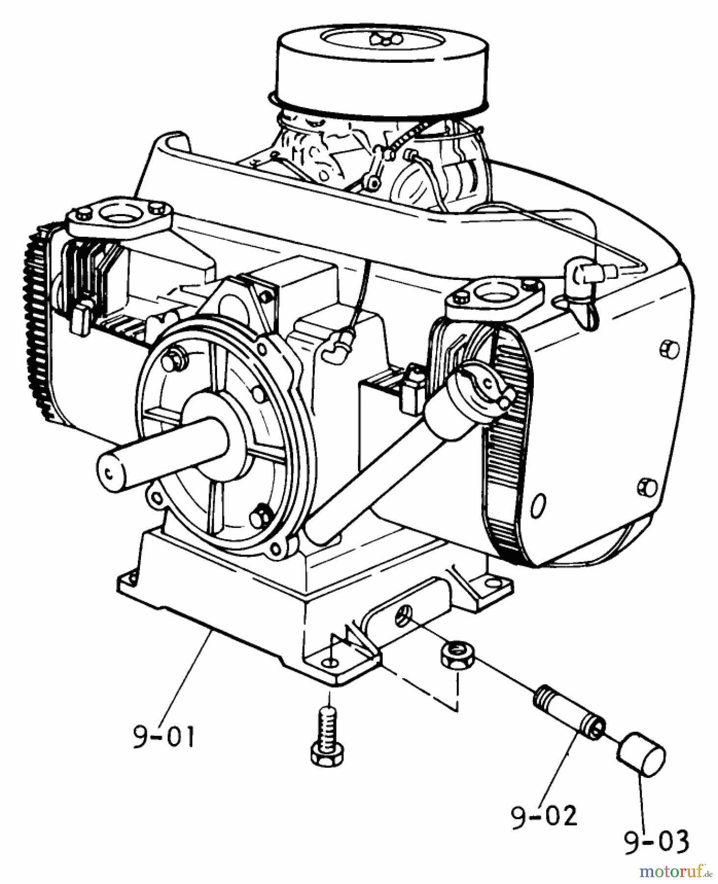  Toro Neu Mowers, Lawn & Garden Tractor Seite 1 1-0620 - Toro 18 hp AutomaticTractor, 1973 ENGINE