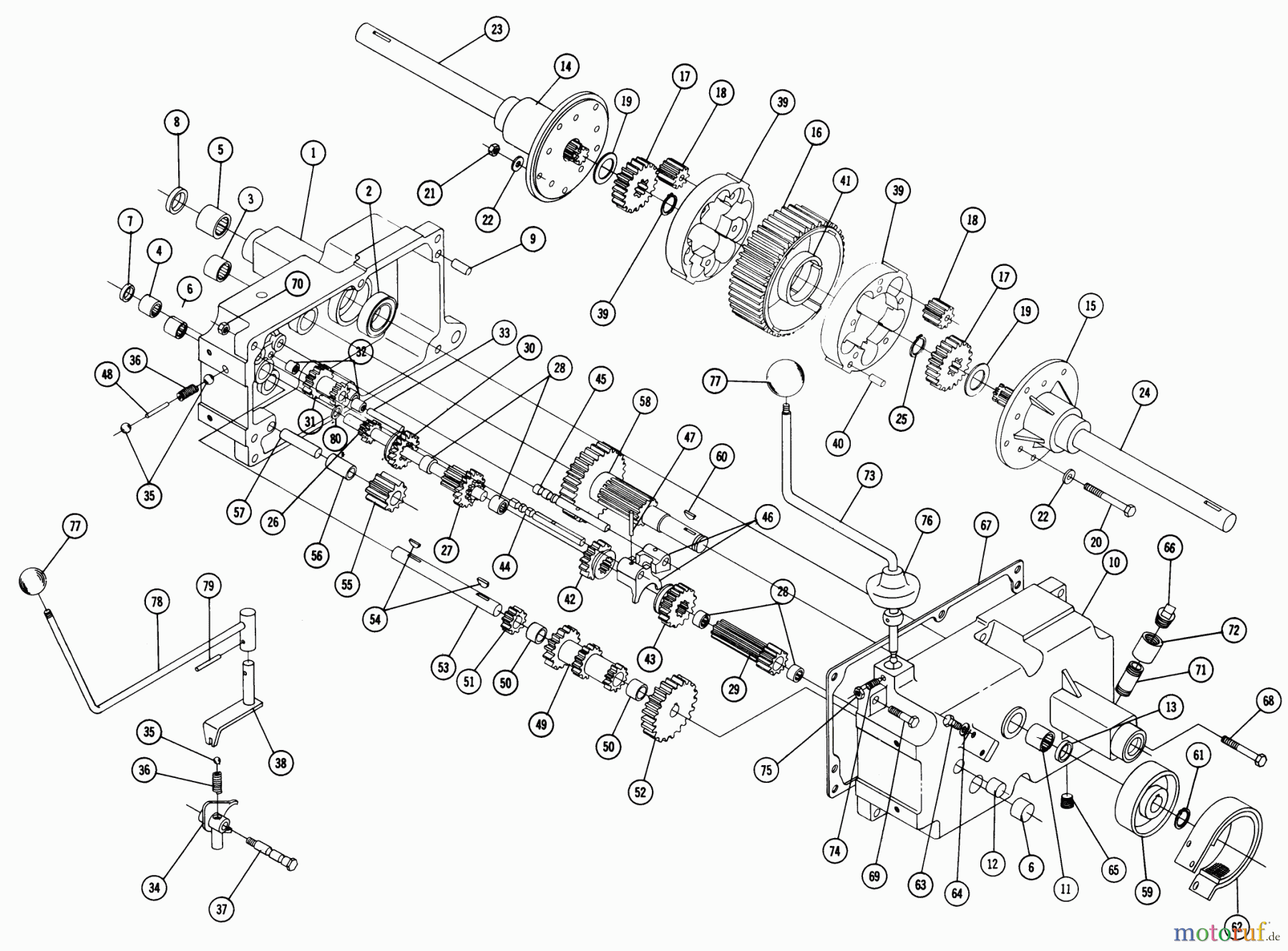 Toro Neu Mowers, Lawn & Garden Tractor Seite 1 1267 - Toro 1267 Tractor, 1967 PART LIST FOR 5060 TRANSMISSION
