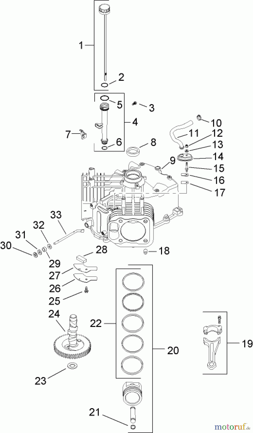 Toro Neu Mowers, Lawn & Garden Tractor Seite 1 13AP62RP544 (SL500) - Toro SL500 Super Lawn Tractor, 2007 (1B157H20701-) CRANKCASE ASSEMBLY KOHLER SV720-0011