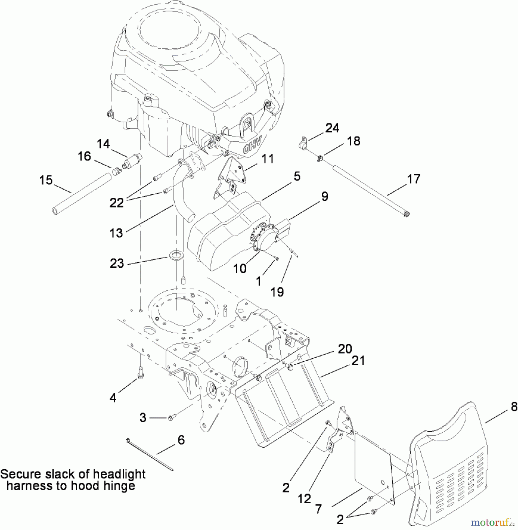  Toro Neu Mowers, Lawn & Garden Tractor Seite 1 13BX60RG744 (LX425) - Toro LX425 Lawn Tractor, 2007 (SN 1C307H10418-) MUFFLER ASSEMBLY