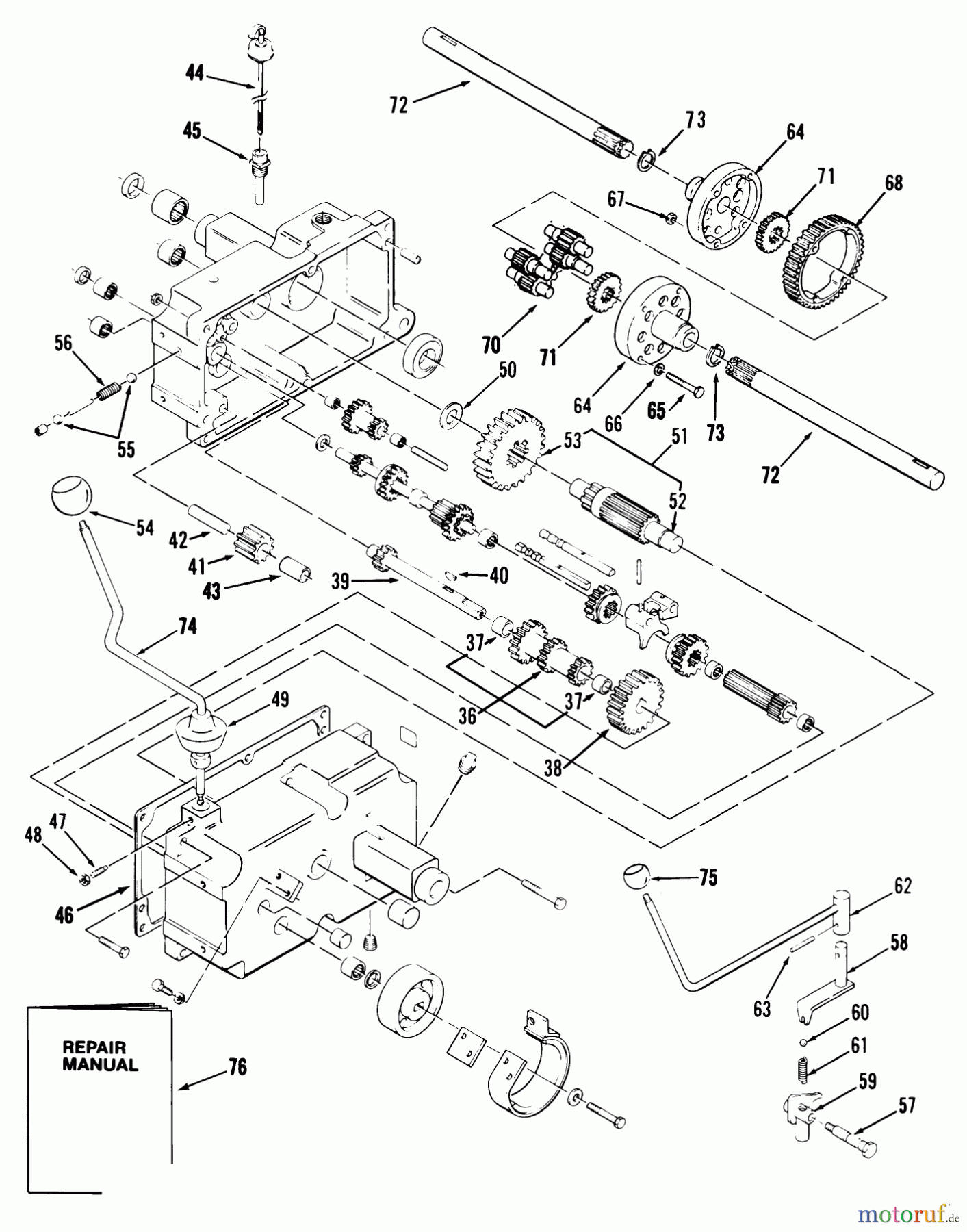 Toro Neu Mowers, Lawn & Garden Tractor Seite 1 31-16O801 (416-8) - Toro 416-8 Garden Tractor, 1989 MECHANICAL TRANSMISSION 8-SPEED #2