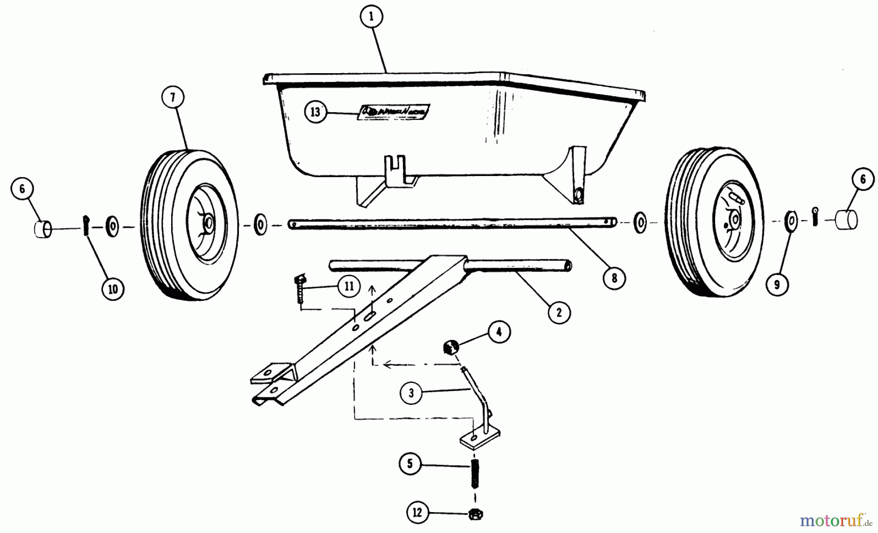  Toro Neu Utility Carts 7-2211 - Toro 2-Wheel Cart, 1971 PARTS LIST-DUMP TRAILER MODEL 7-2211 (FORMERLY LTD-244)