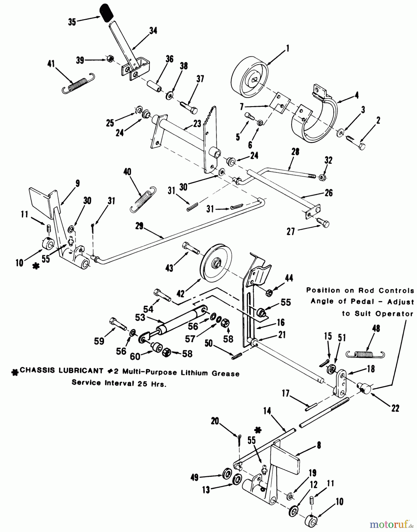  Toro Neu Mowers, Lawn & Garden Tractor Seite 1 31-10K802 (310-8) - Toro 310-8 Garden Tractor, 1991 (1000001-1999999) CLUTCH, BRAKE AND SPEED CONTROL LINKAGE
