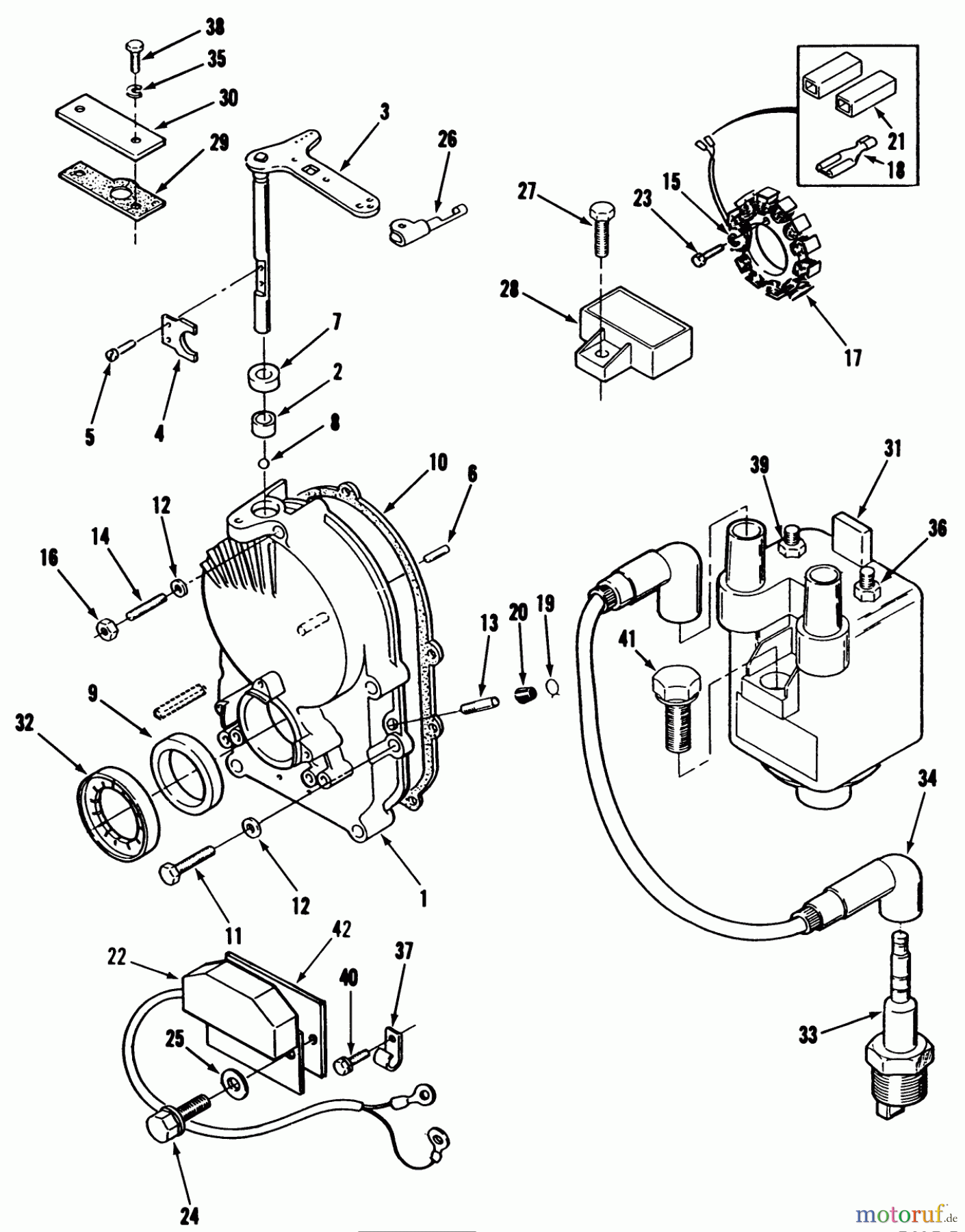  Toro Neu Mowers, Lawn & Garden Tractor Seite 1 31-16O803 (416-8) - Toro 416-8 Garden Tractor, 1991 (1000001-1999999) GEARCASE AND IGNITION CONTROLS