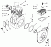 Toro 51-16OE01 (416-H) - 416-H Garden Tractor, 1991 (1000001-1999999) Listas de piezas de repuesto y dibujos KOHLER CRANKCASE & CYLINDER HEAD