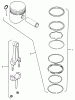 Toro 51-12KE01 (312-H) - 312-H Garden Tractor, 1991 (1000001-1999999) Listas de piezas de repuesto y dibujos KOHLER PISTON & RINGS