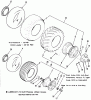 Toro 51-16OE01 (416-H) - 416-H Garden Tractor, 1991 (1000001-1999999) Ersatzteile WHEELS AND TIRES