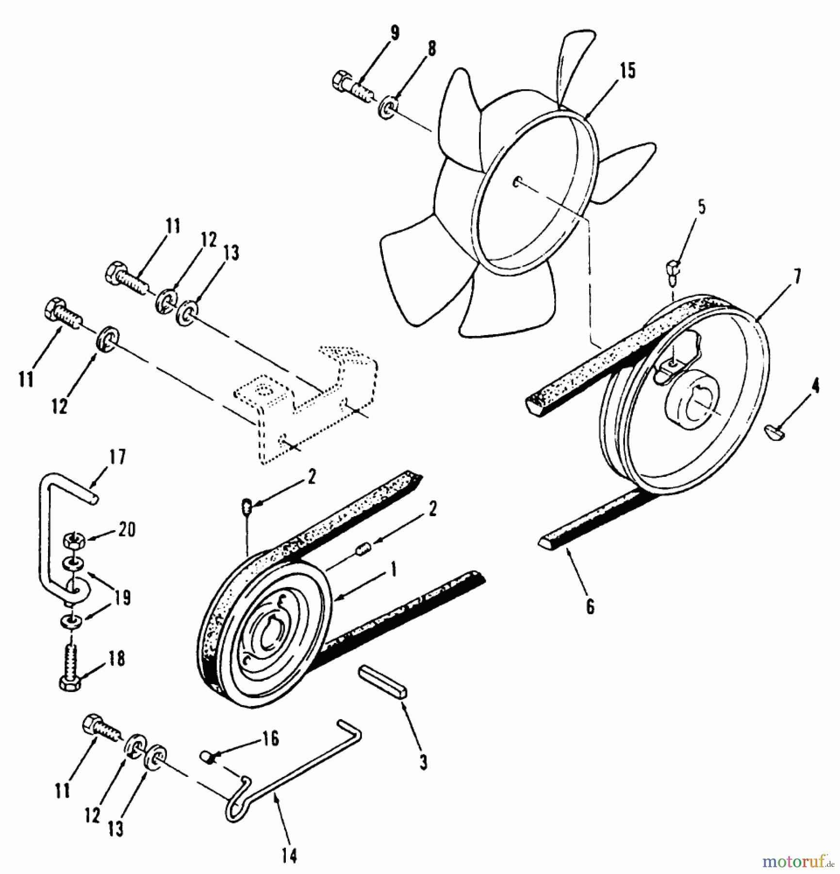  Toro Neu Mowers, Lawn & Garden Tractor Seite 1 31-10K803 (310-8) - Toro 310-8 Garden Tractor, 1992 (2000001-2999999) DRIVE BELT AND PULLEYS