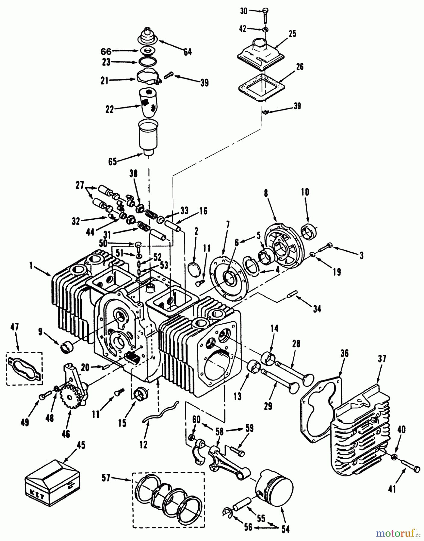  Toro Neu Mowers, Lawn & Garden Tractor Seite 1 31-12K804 (312-8) - Toro 312-8 Garden Tractor, 1992 (2000001-2999999) ENGINE POWER PLUS CYLINDER BLOCK