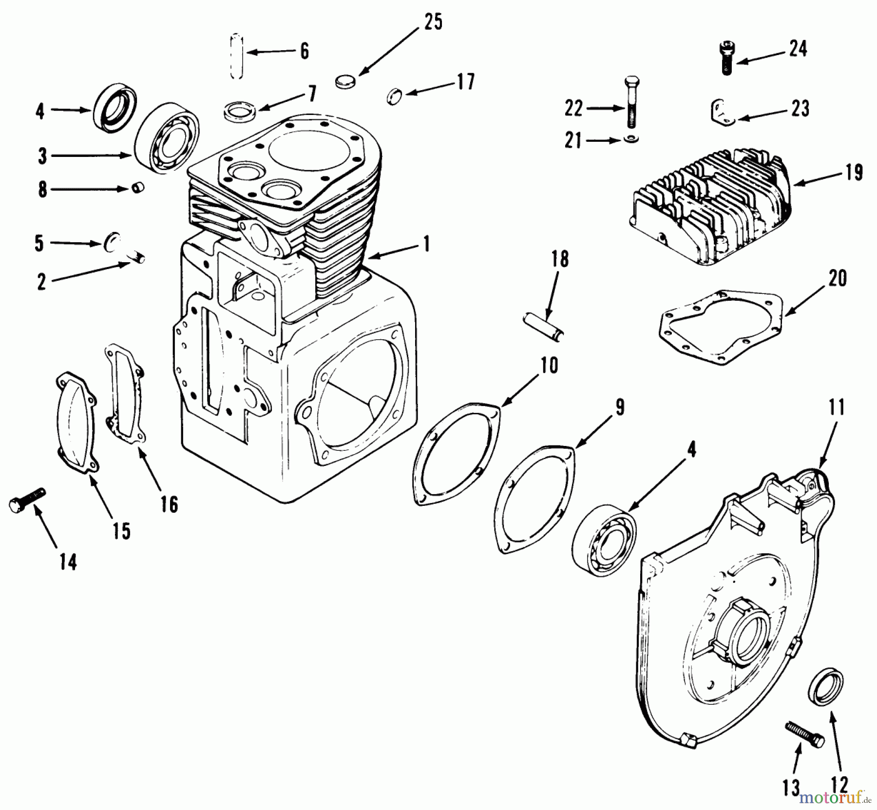 Toro Neu Mowers, Lawn & Garden Tractor Seite 1 51-16OE02 (416-H) - Toro 416-H Garden Tractor, 1992 (2000001-2999999) KOHLER CRANKCASE AND CYLINDER HEAD