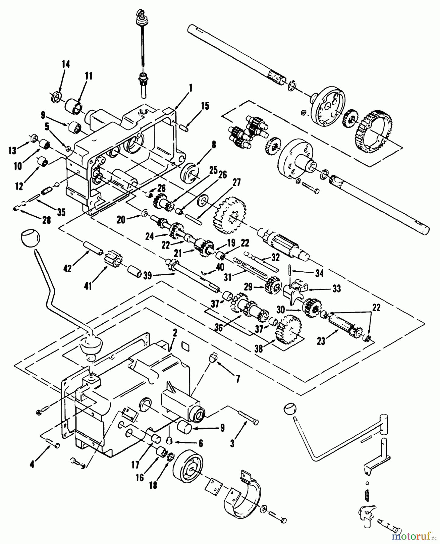  Toro Neu Mowers, Lawn & Garden Tractor Seite 1 31-16O804 (416-8) - Toro 416-8 Garden Tractor, 1992 (2000001-2999999) MECHANICAL TRANSMISSION 8-SPEED #1