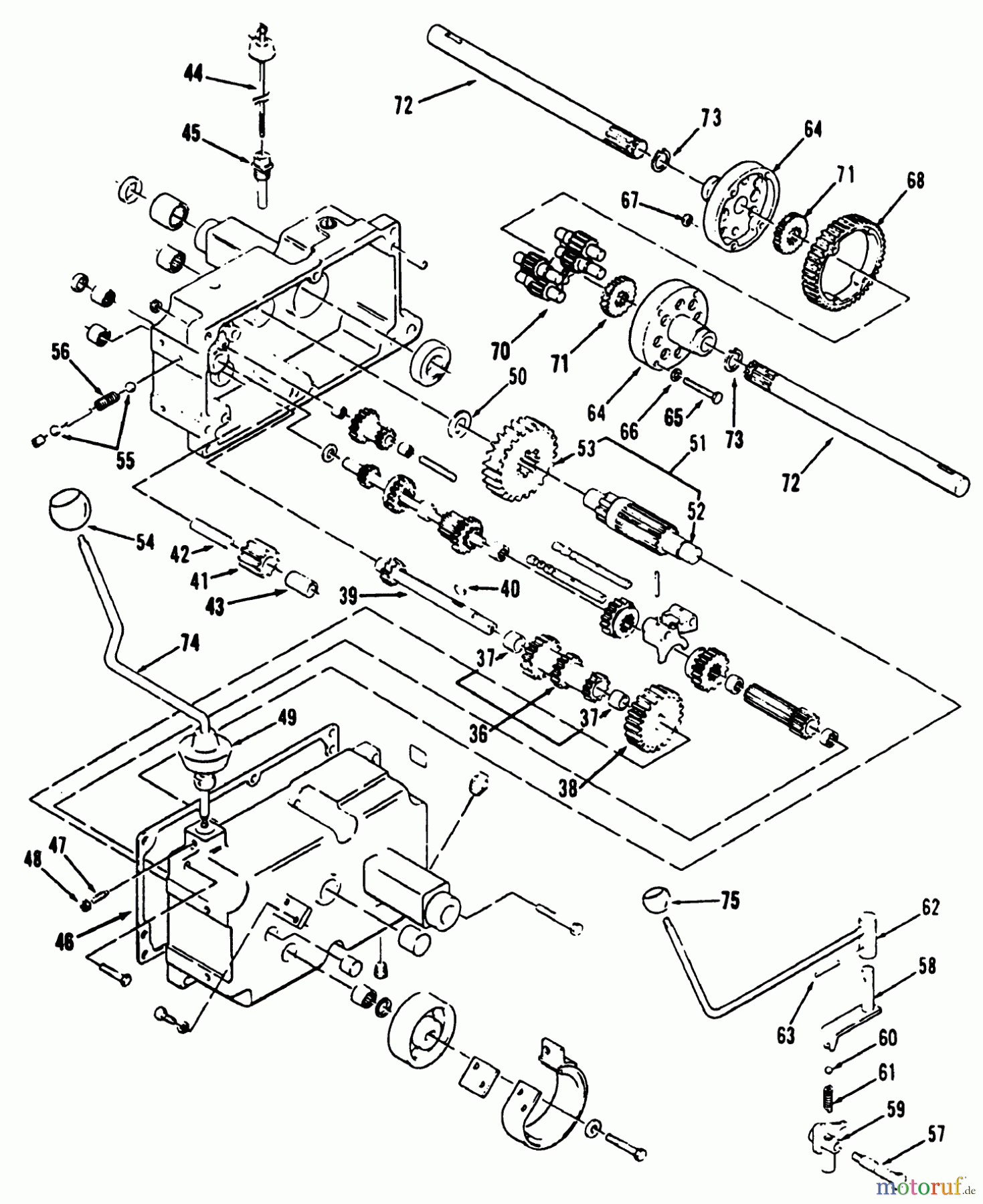 Toro Neu Mowers, Lawn & Garden Tractor Seite 1 31-16O804 (416-8) - Toro 416-8 Garden Tractor, 1992 (2000001-2999999) MECHANICAL TRANSMISSION 8-SPEED #2
