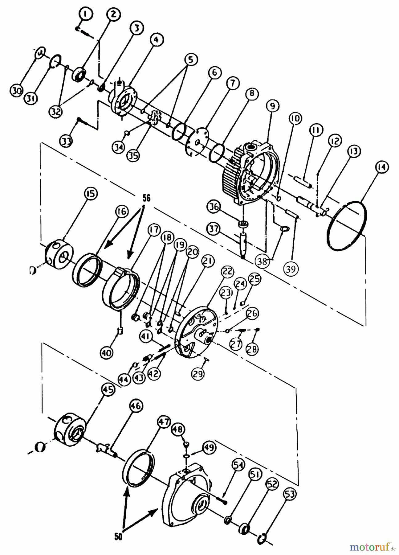  Toro Neu Mowers, Lawn & Garden Tractor Seite 1 51-12KE02 (312-H) - Toro 312-H Garden Tractor, 1992 (2000001-2999999) TRANSMISSION EATON