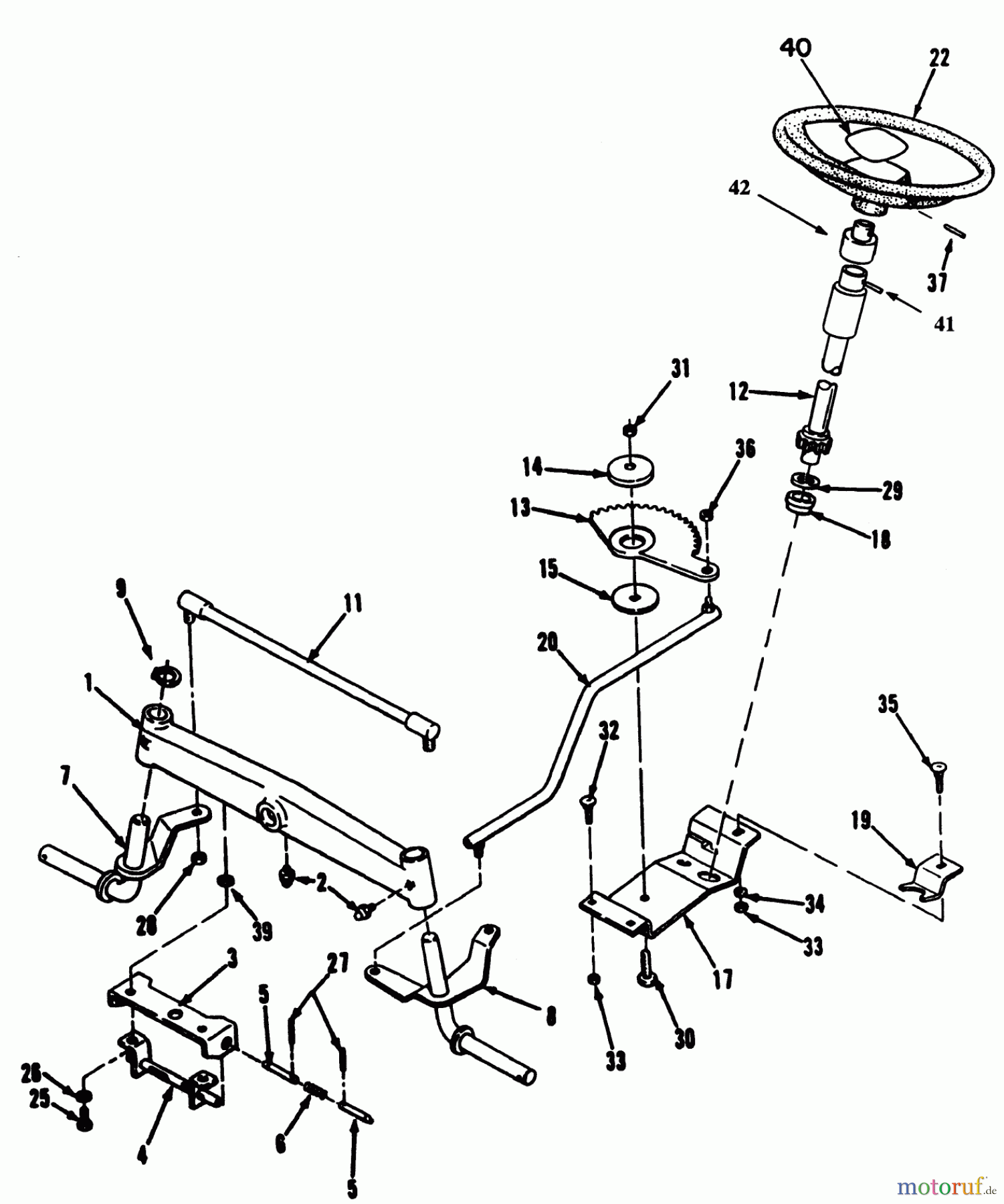  Toro Neu Mowers, Lawn & Garden Tractor Seite 1 32-10BE03 (210-H) - Toro 210-H Tractor, 1992 (2000001-2999999) FRONT AXLE & STEERING ASSEMBLY