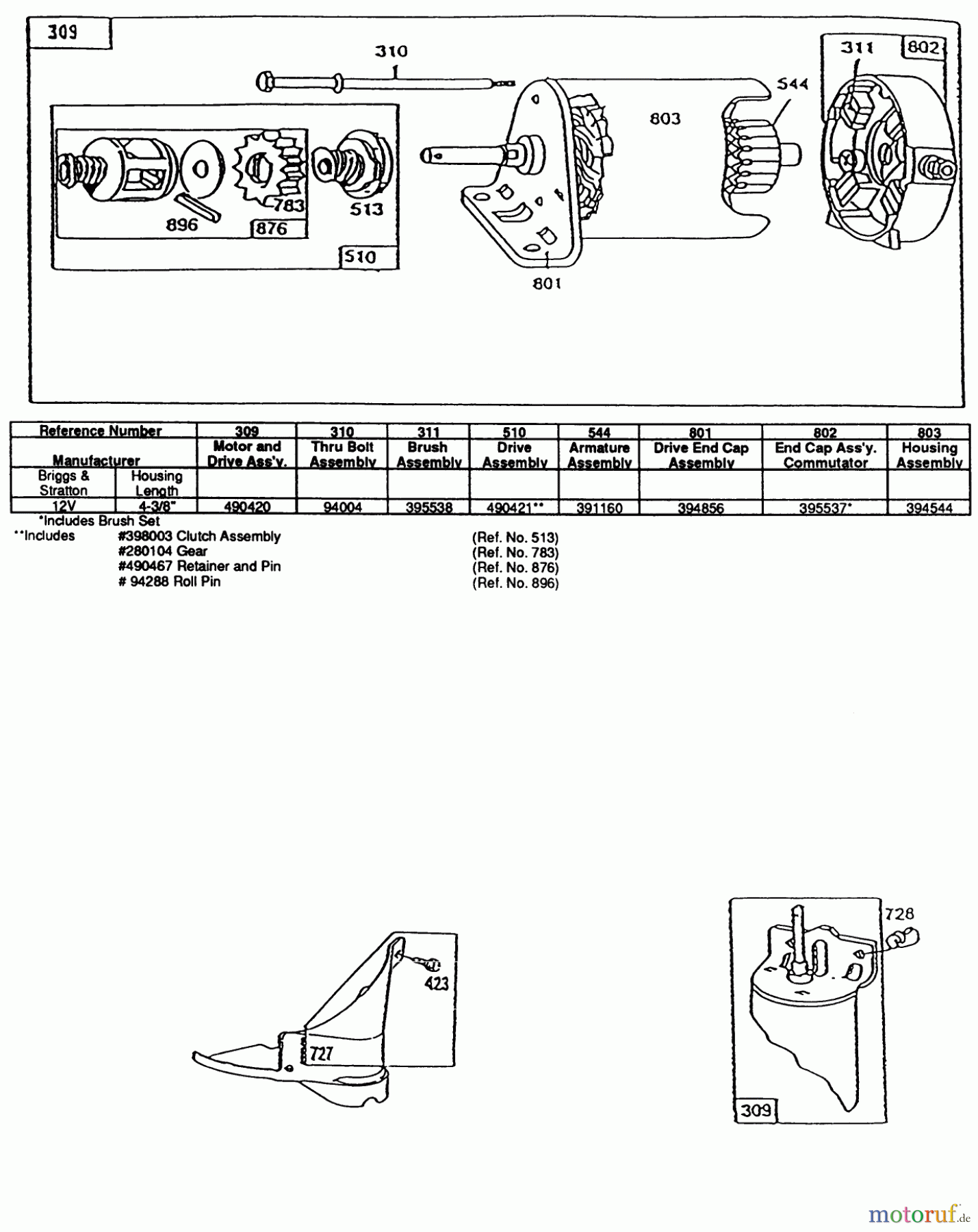 Toro Neu Mowers, Lawn & Garden Tractor Seite 1 32-120EA1 (212-H)- Toro 212-H Tractor, 1991 (1000001-1999999) ENGINE BRIGGS AND STRATTON MODEL 281707-0226-01 #3