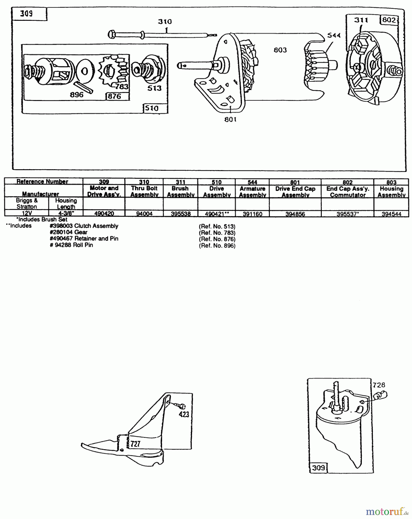  Toro Neu Mowers, Lawn & Garden Tractor Seite 1 32-1205A1 (212-5) - Toro 212-5 Tractor, 1991 (1000001-1999999) ENGINE BRIGGS AND STRATTON MODEL 281707-0226-01 #3