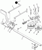 Toro 32-16BE01 (216-H) - 216-H Tractor, 1990 Ersatzteile HYDROSTATIC TRANSAXLE BRAKE AND IDLER LINKAGE